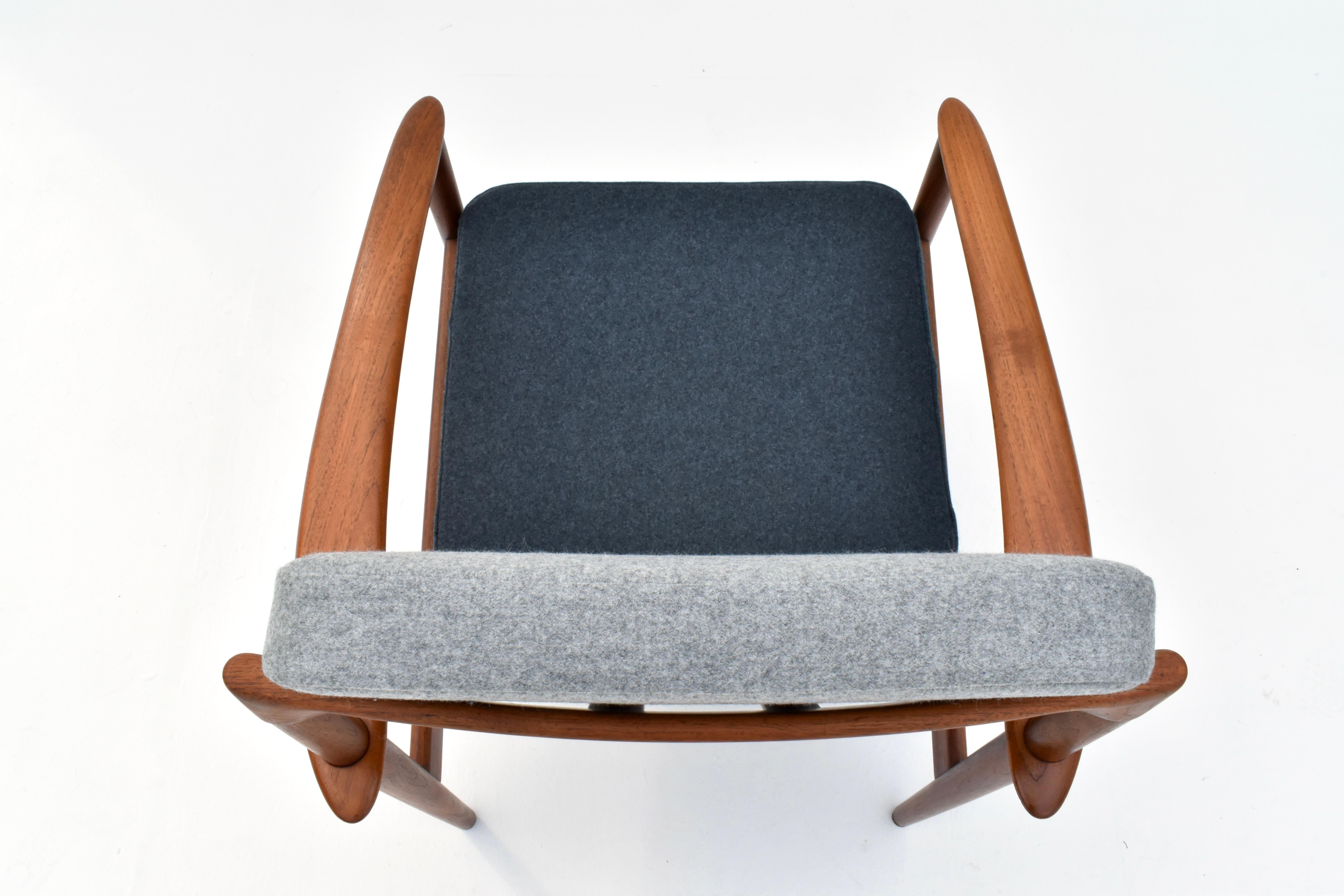 Dänischer Grete Jalk Modell PJ56 Teakholz-Loungesessel für Poul Jeppesen Mobelfabrik, Dänemark im Angebot 6