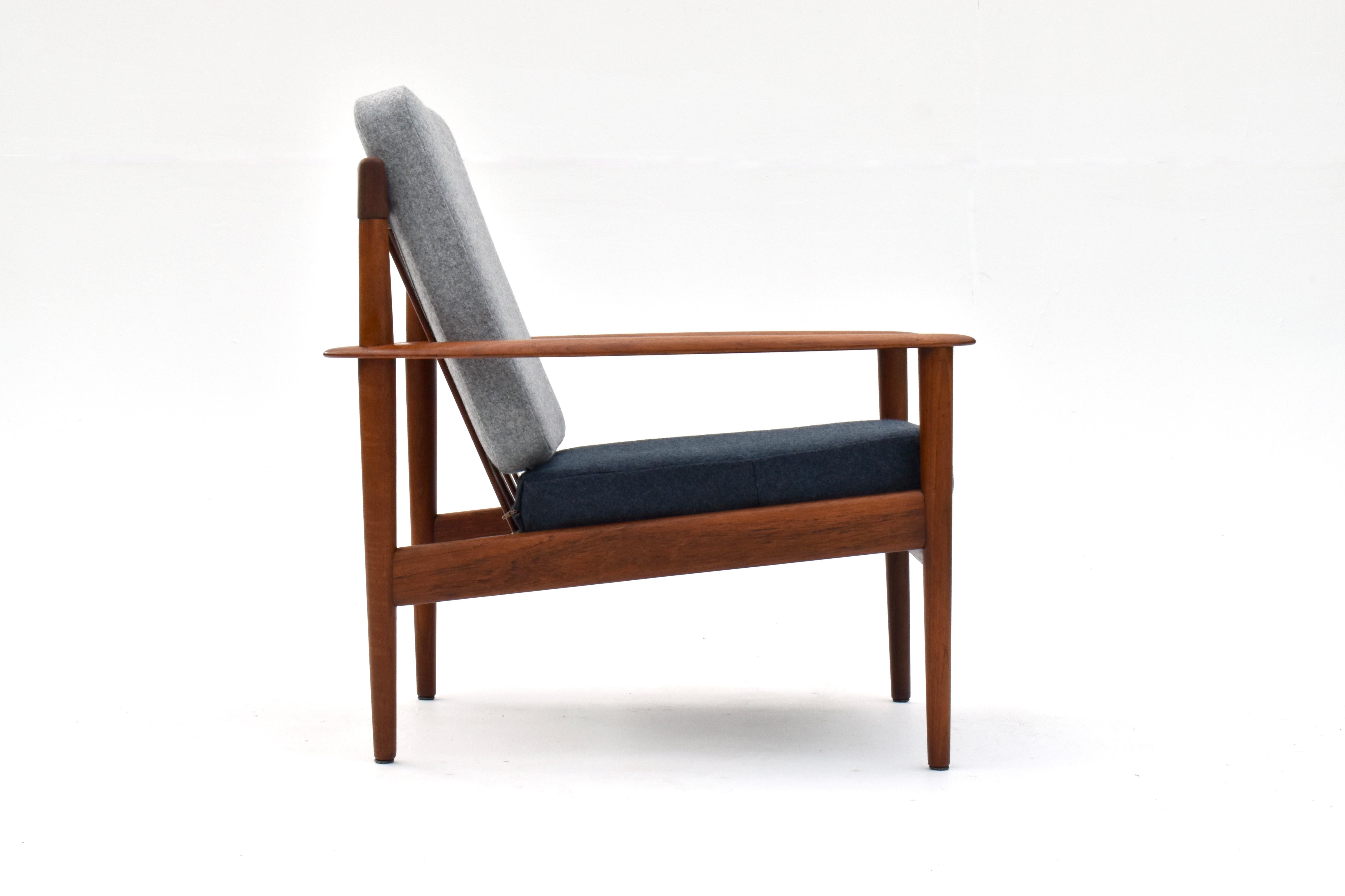Dänischer Grete Jalk Modell PJ56 Teakholz-Loungesessel für Poul Jeppesen Mobelfabrik, Dänemark im Angebot 10