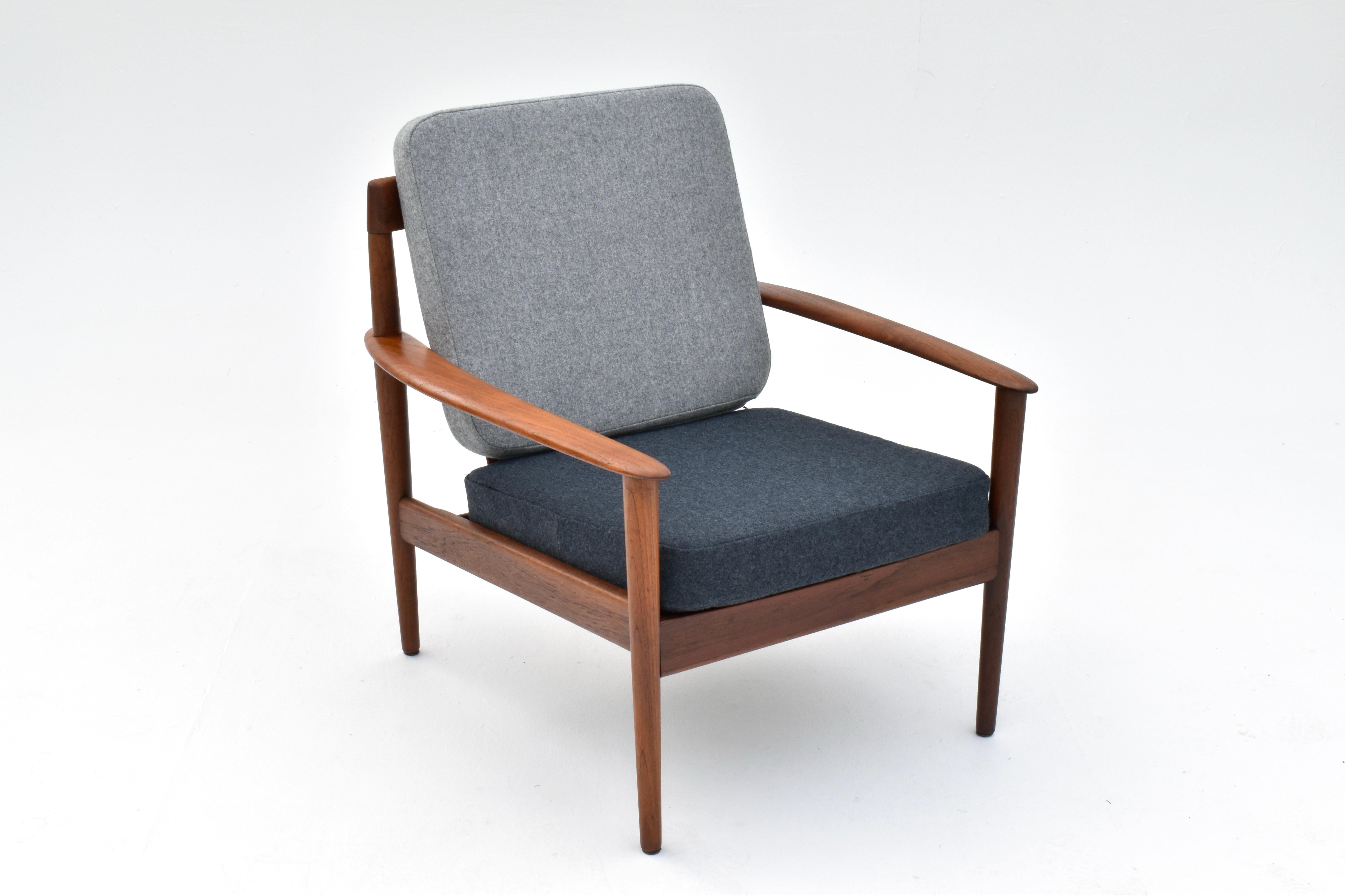 Dänischer Grete Jalk Modell PJ56 Teakholz-Loungesessel für Poul Jeppesen Mobelfabrik, Dänemark im Angebot 11