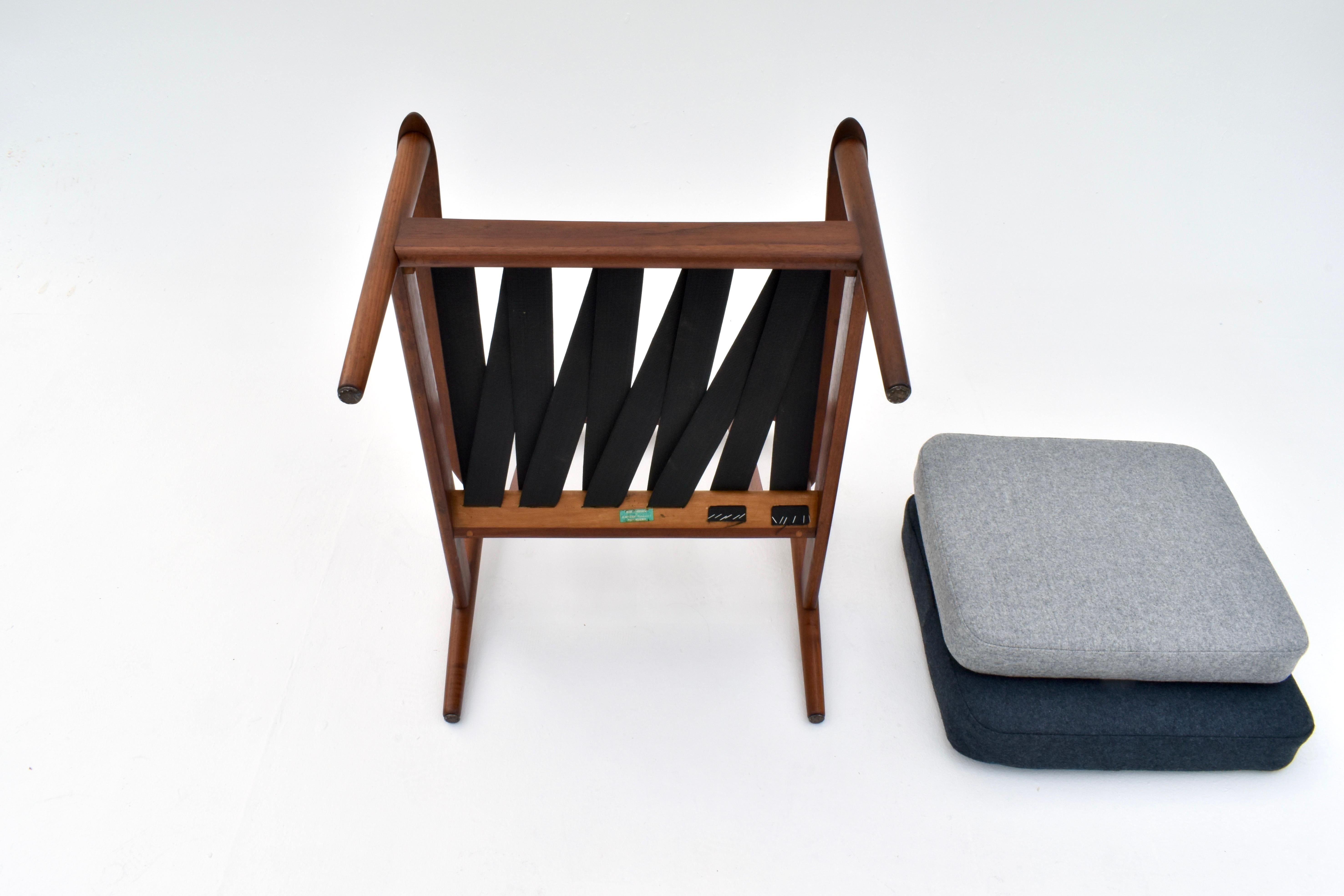 Dänischer Grete Jalk Modell PJ56 Teakholz-Loungesessel für Poul Jeppesen Mobelfabrik, Dänemark im Angebot 13