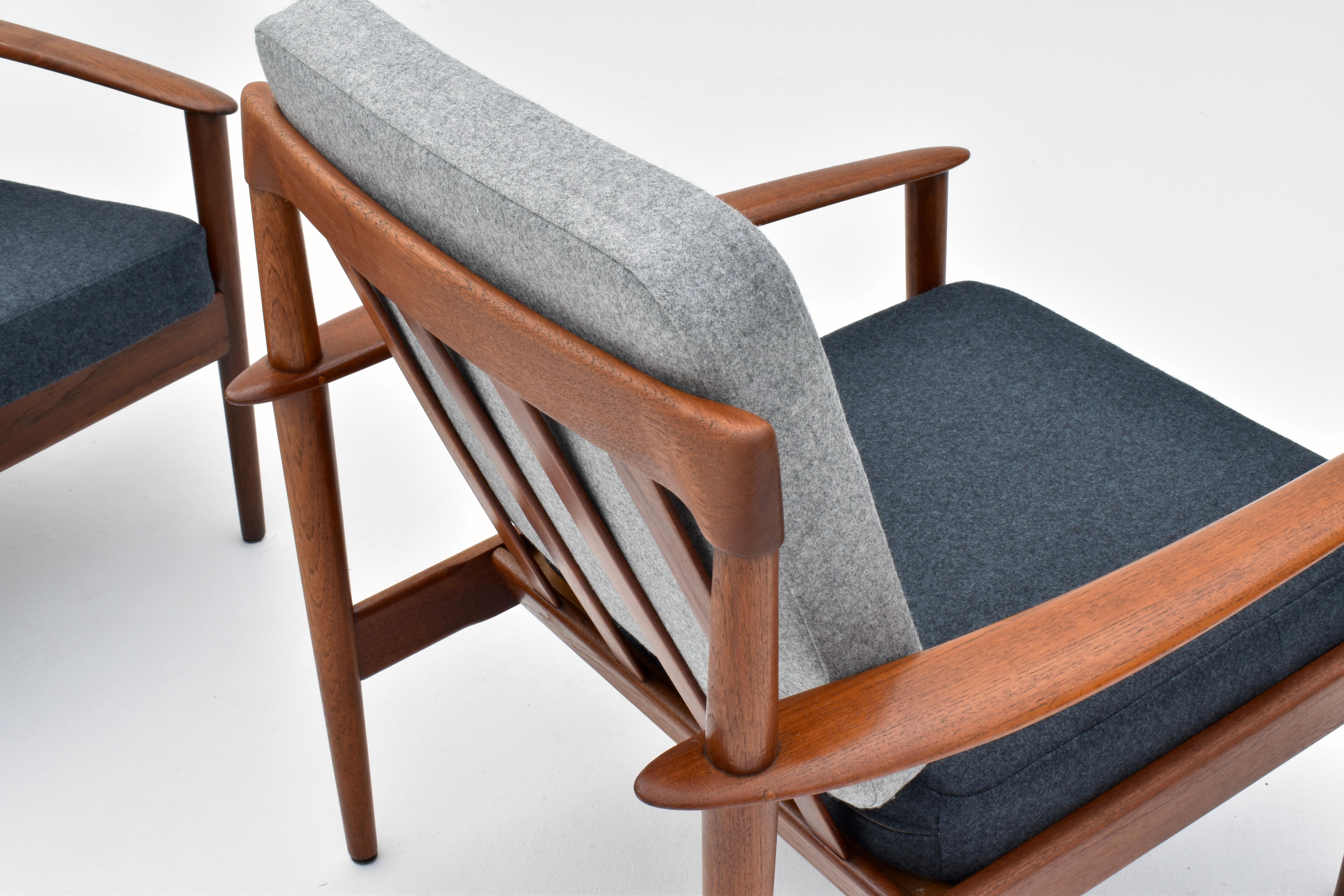 Scandinave moderne Chaise longue danoise Grete Jalk Modèle PJ56 en teck pour Poul Jeppesen Mobelfabrik en vente