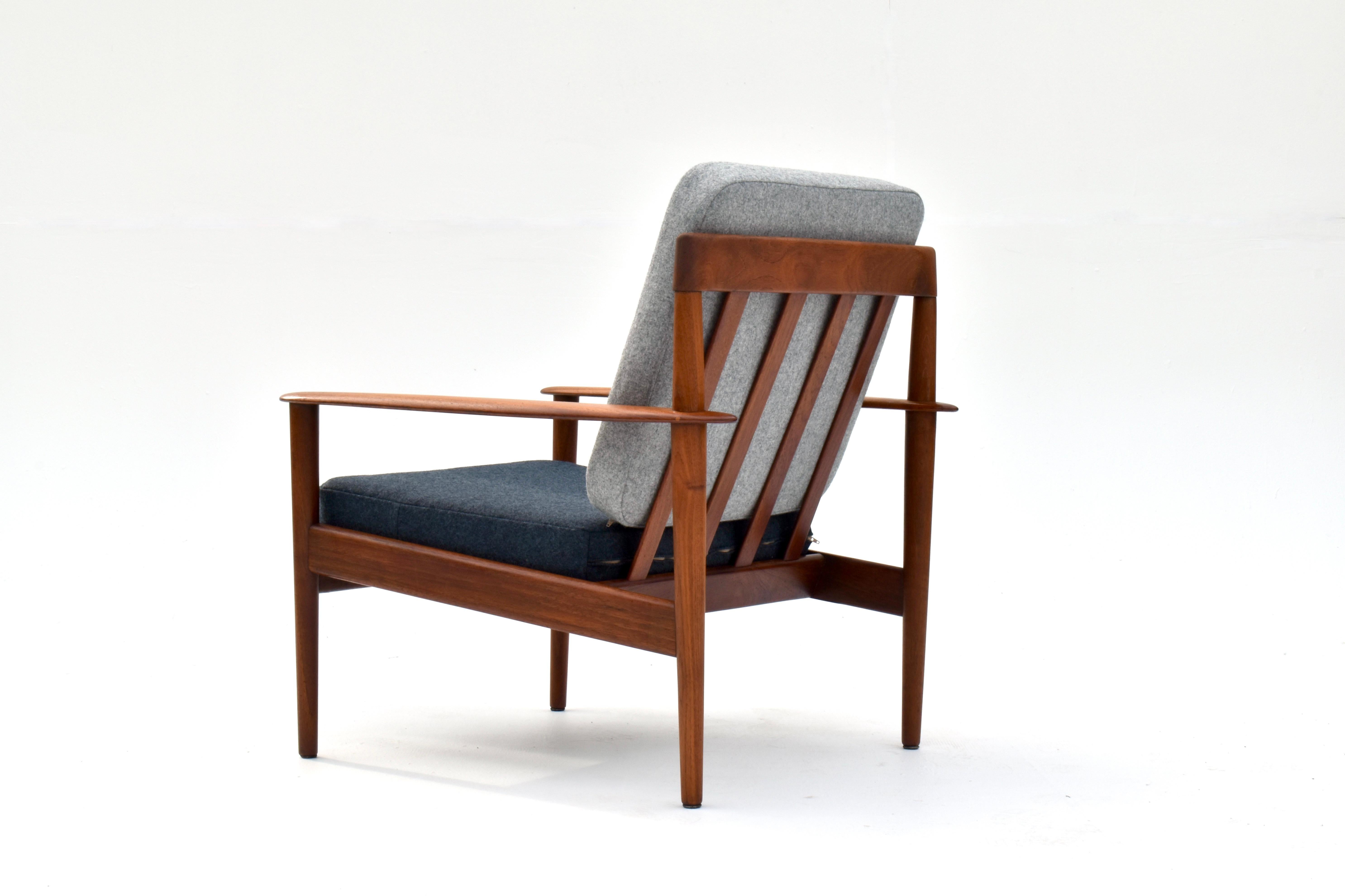 Dänischer Grete Jalk Modell PJ56 Teakholz-Loungesessel für Poul Jeppesen Mobelfabrik, Dänemark im Angebot 3