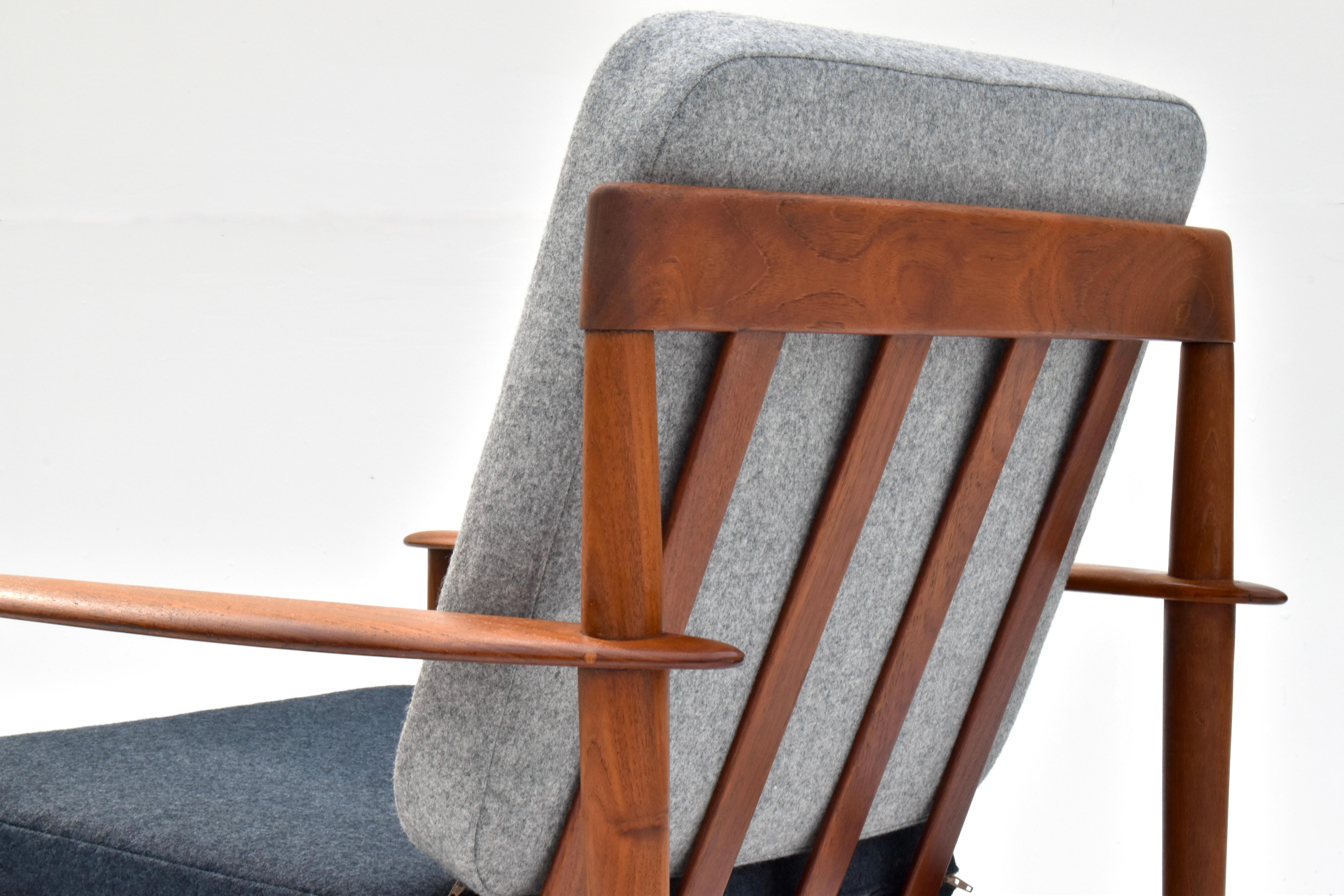 Dänischer Grete Jalk Modell PJ56 Teakholz-Loungesessel für Poul Jeppesen Mobelfabrik, Dänemark im Angebot 4