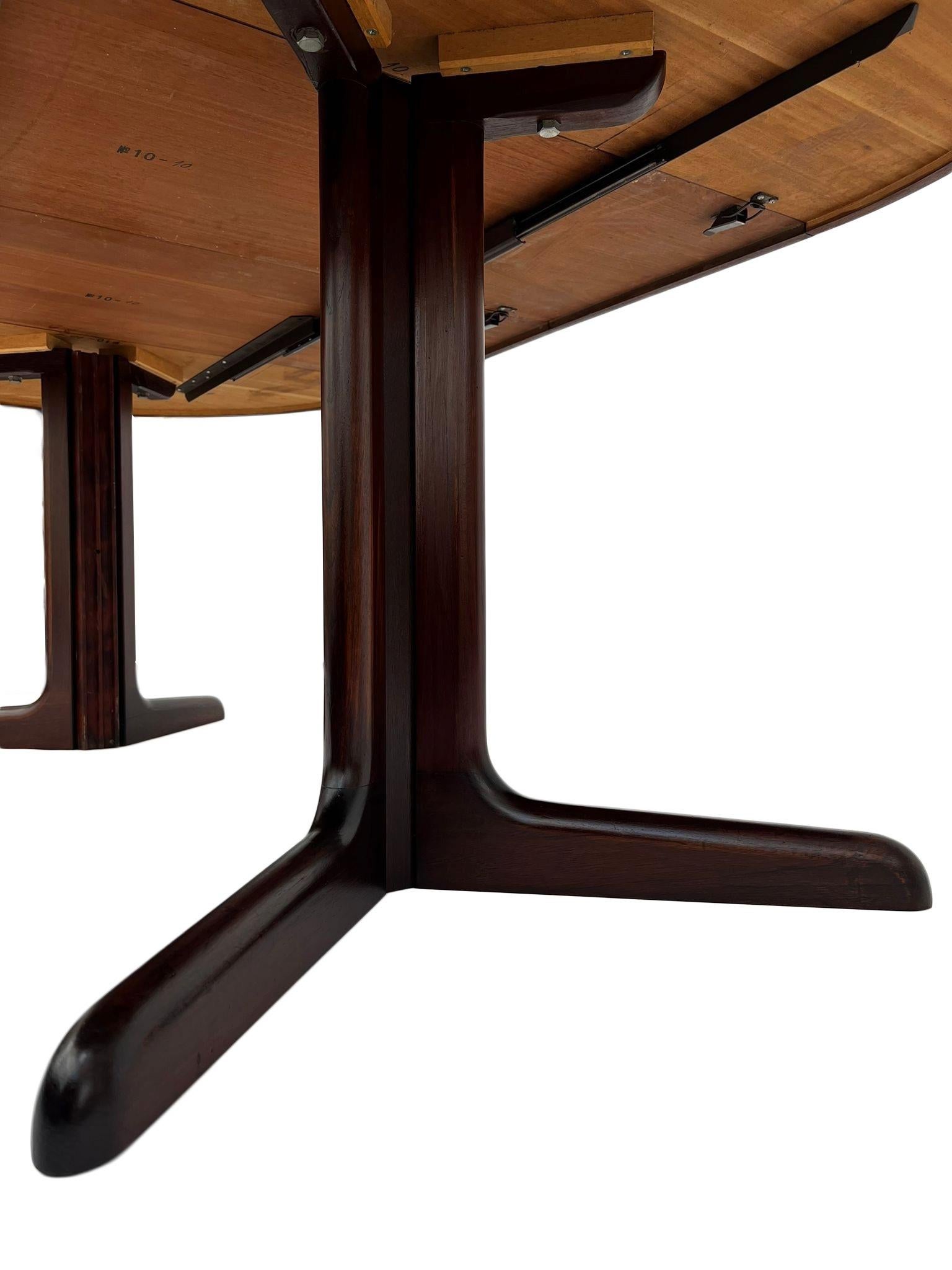 Danish Gudme Møblefabrik Rosewood Double Extending Dining Table For Sale 6