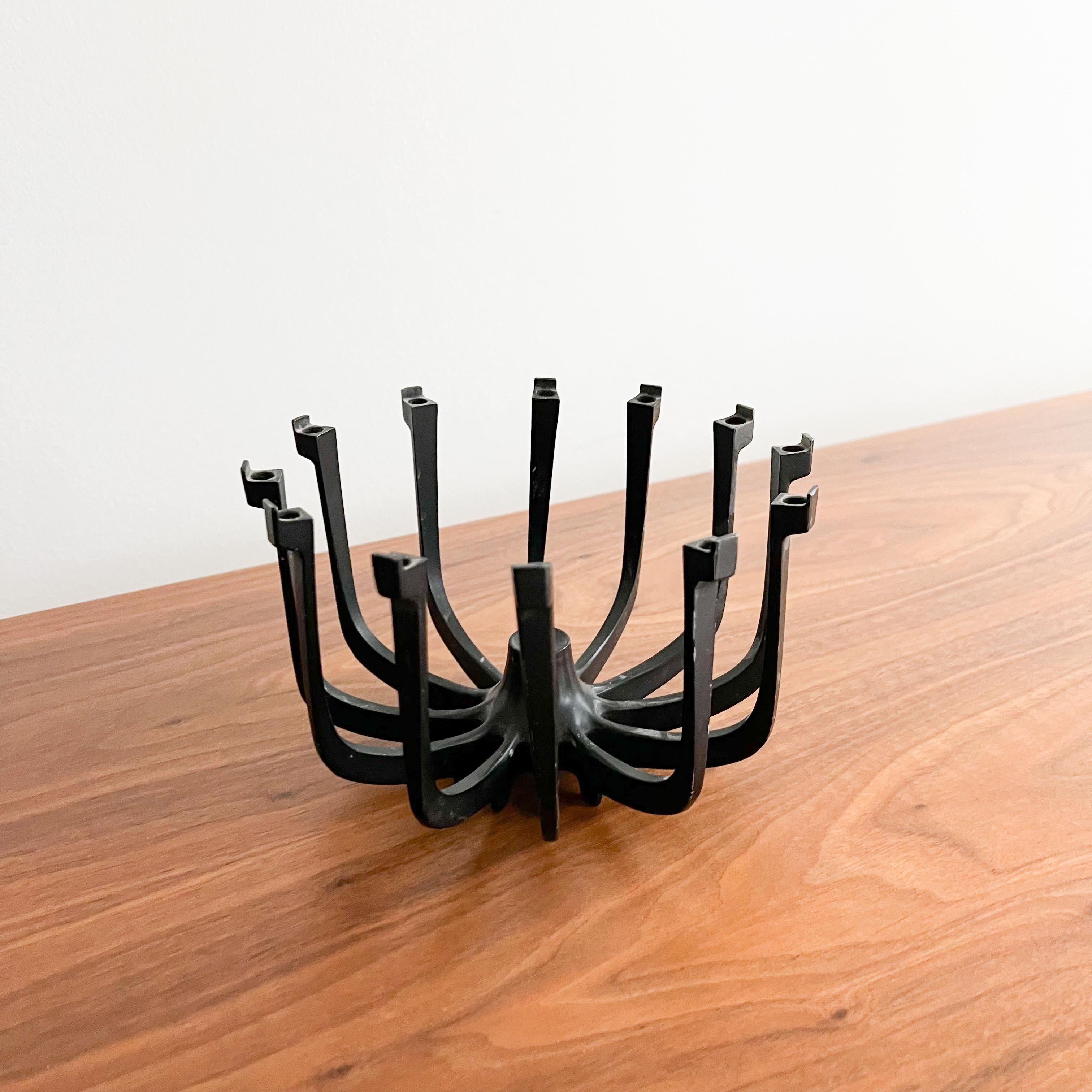 Danish cast iron candleholder designed by Gunnar Cyren in Denmark