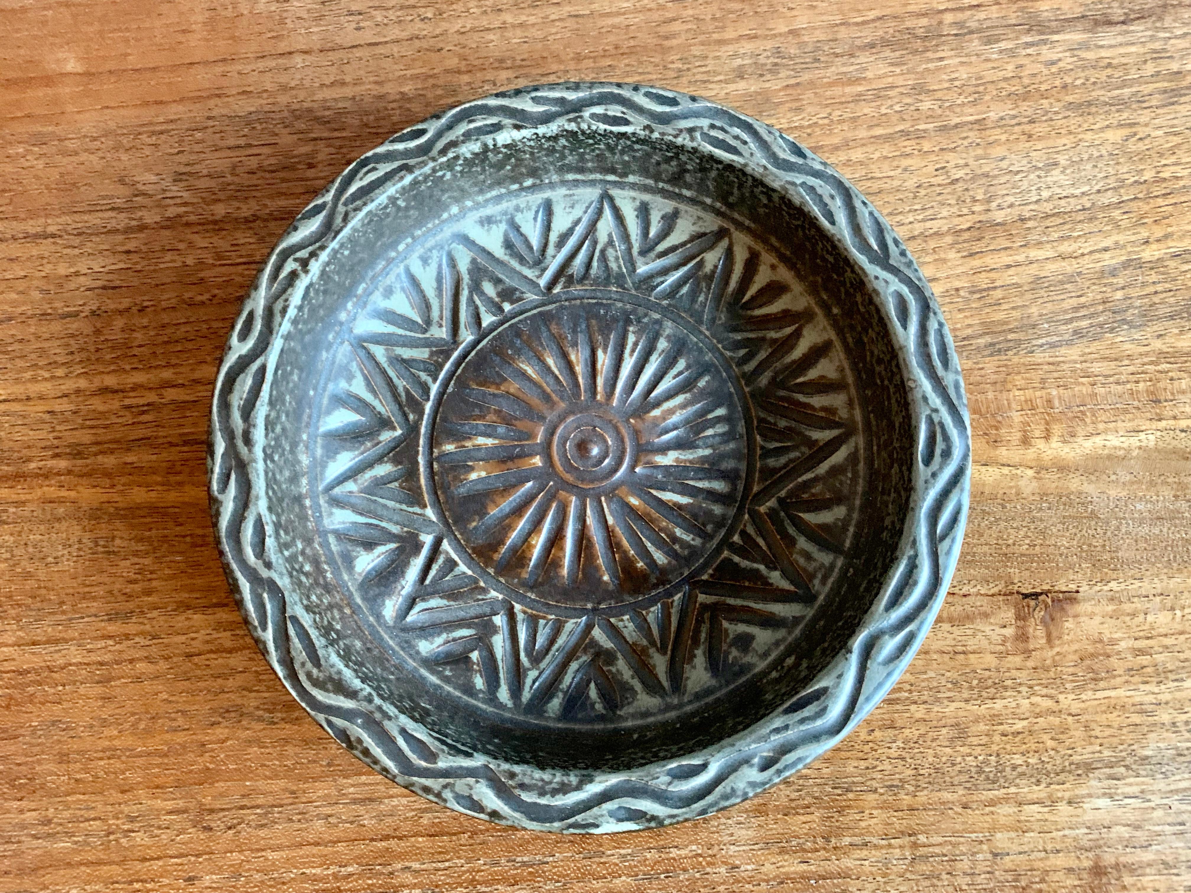 Mid-Century Modern Danish Handmade Bornholm Ceramic Bowl, 1960s