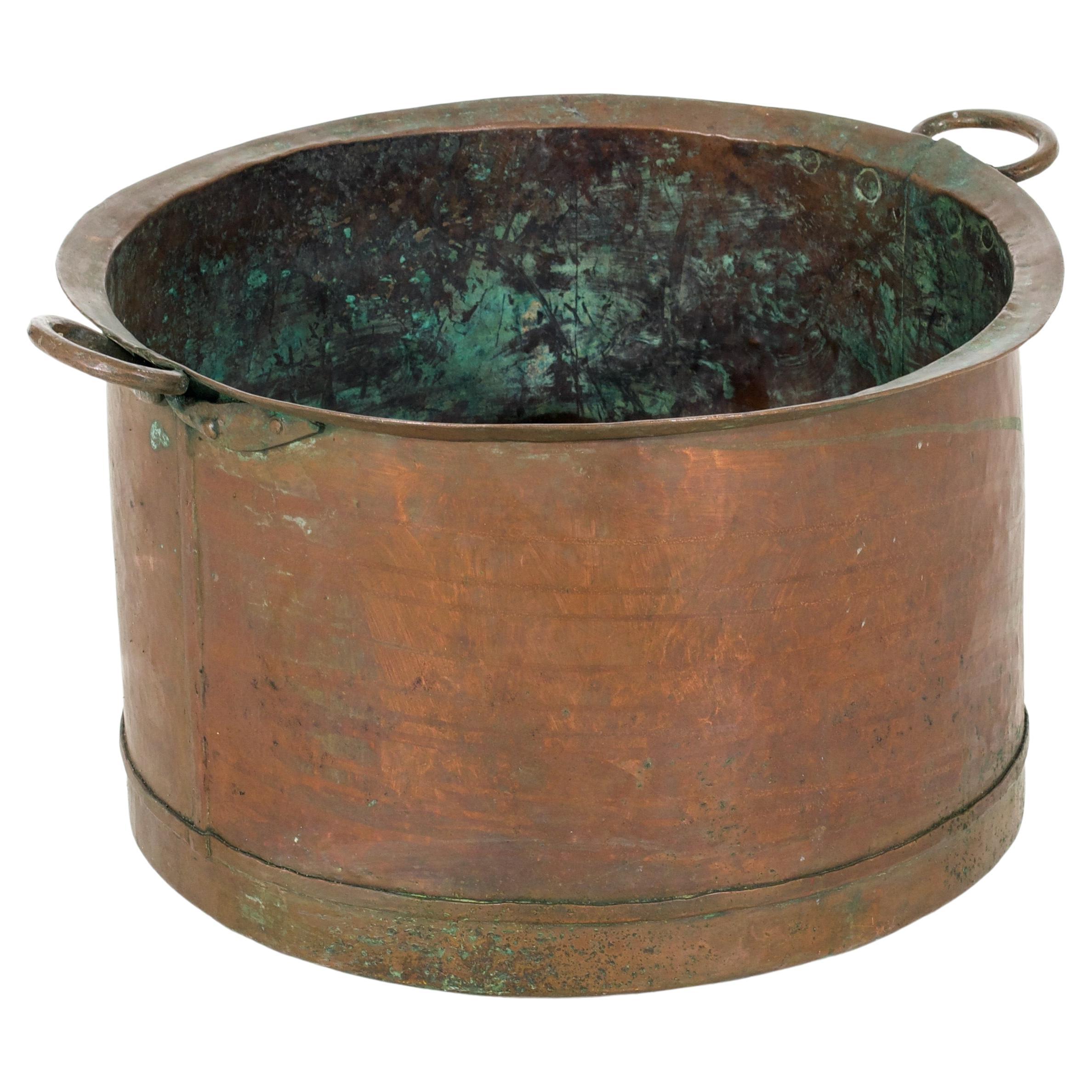 Danish Handmade Copper Bowl, circa 1750-1770 For Sale