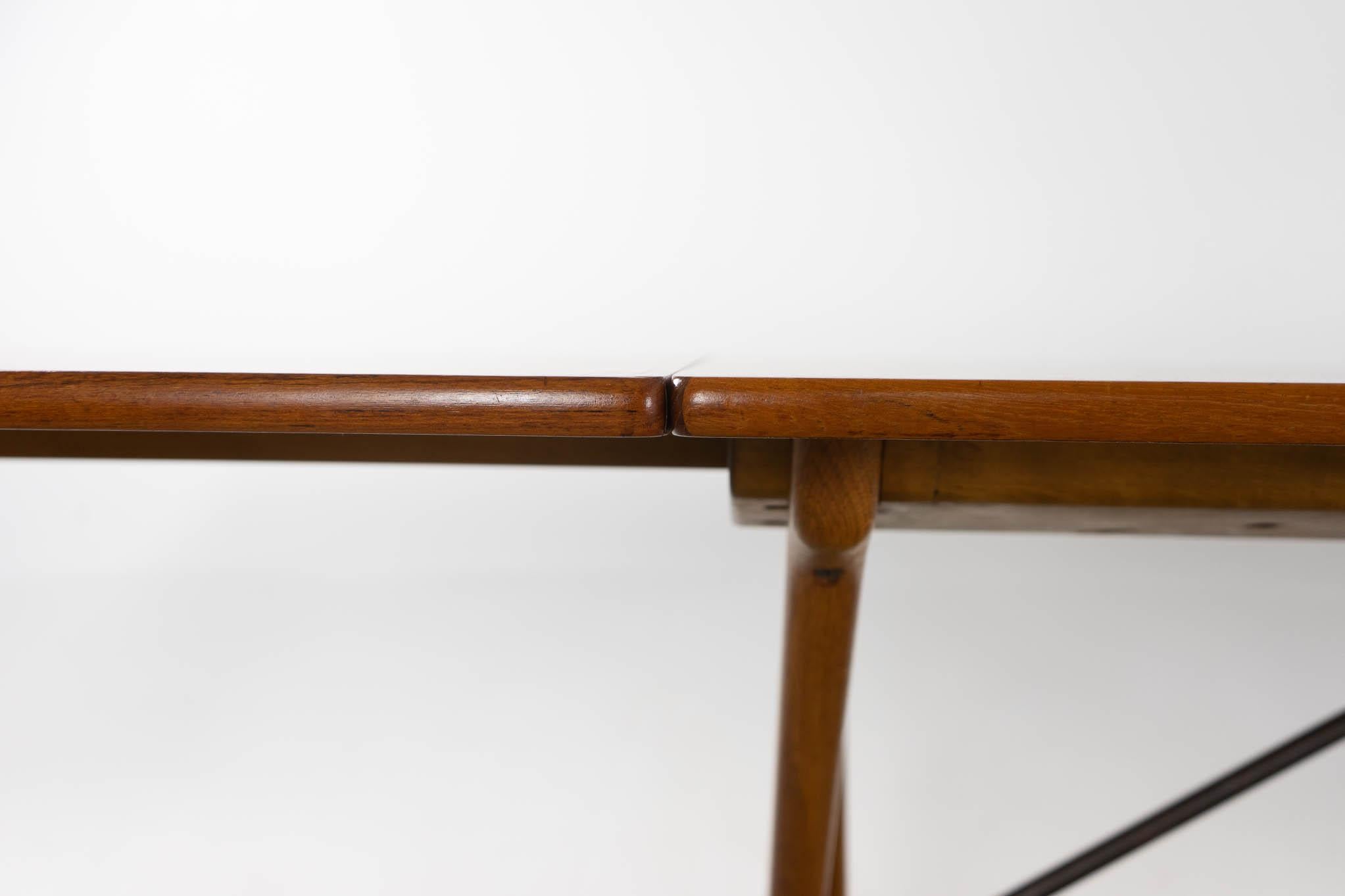 Danish Hans Wegner AT-309 Teak & Oak Dining Table by Andreas Tuck 4