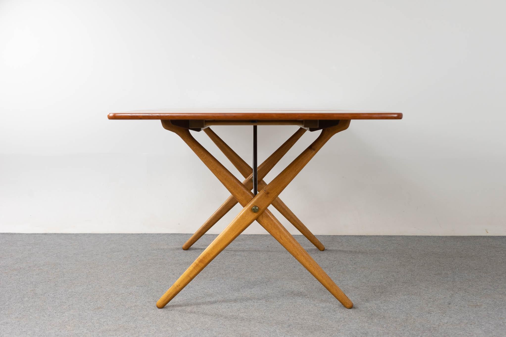 Danish Hans Wegner AT-309 Teak & Oak Dining Table by Andreas Tuck 8