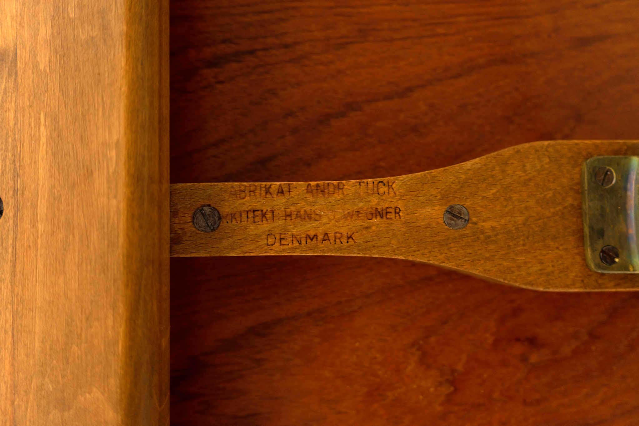 Danish Hans Wegner AT-309 Teak & Oak Dining Table by Andreas Tuck 9