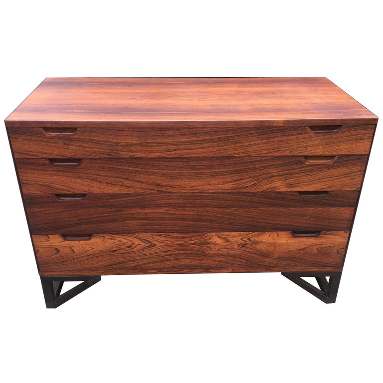 Danish Hardwood Chest of Drawers by Svend Langkilde for Langkilde