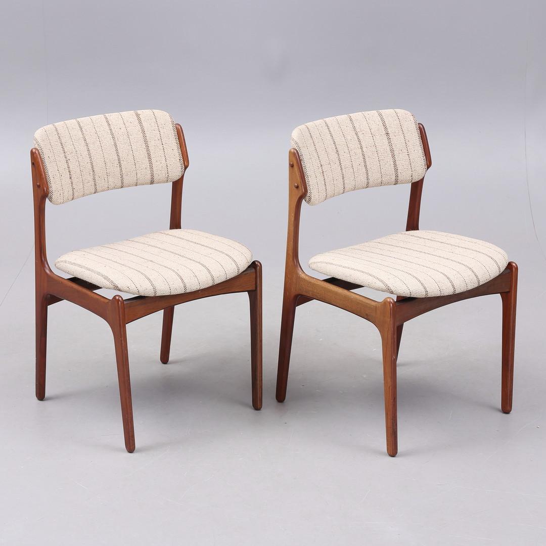 Scandinavian Modern Danish Hardwood Dining Chairs OD-49 by Erik Buch For Sale