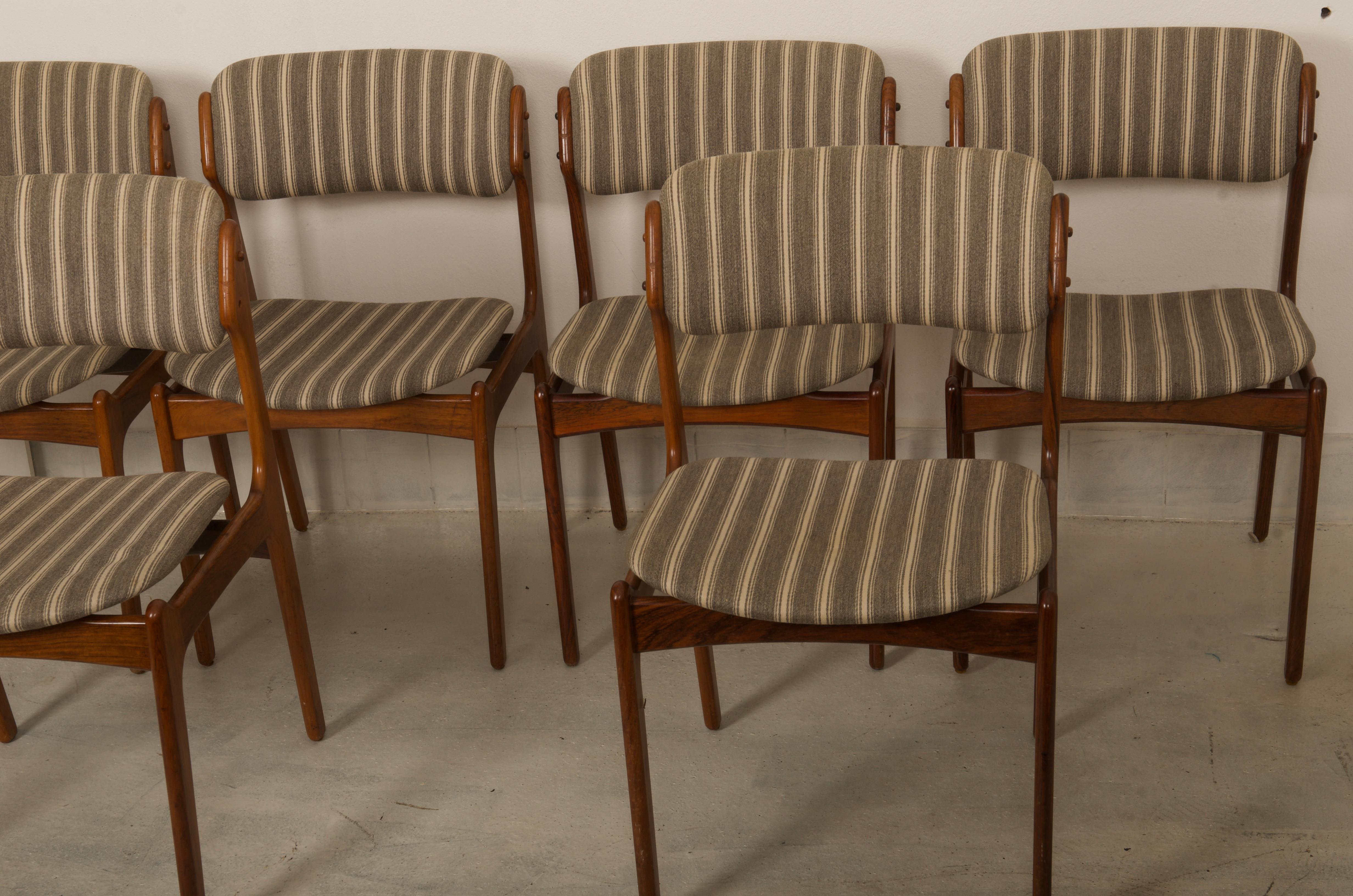 Danish Hardwood Dining Chairs OD-49 by Erik Buch In Good Condition For Sale In Vienna, AT