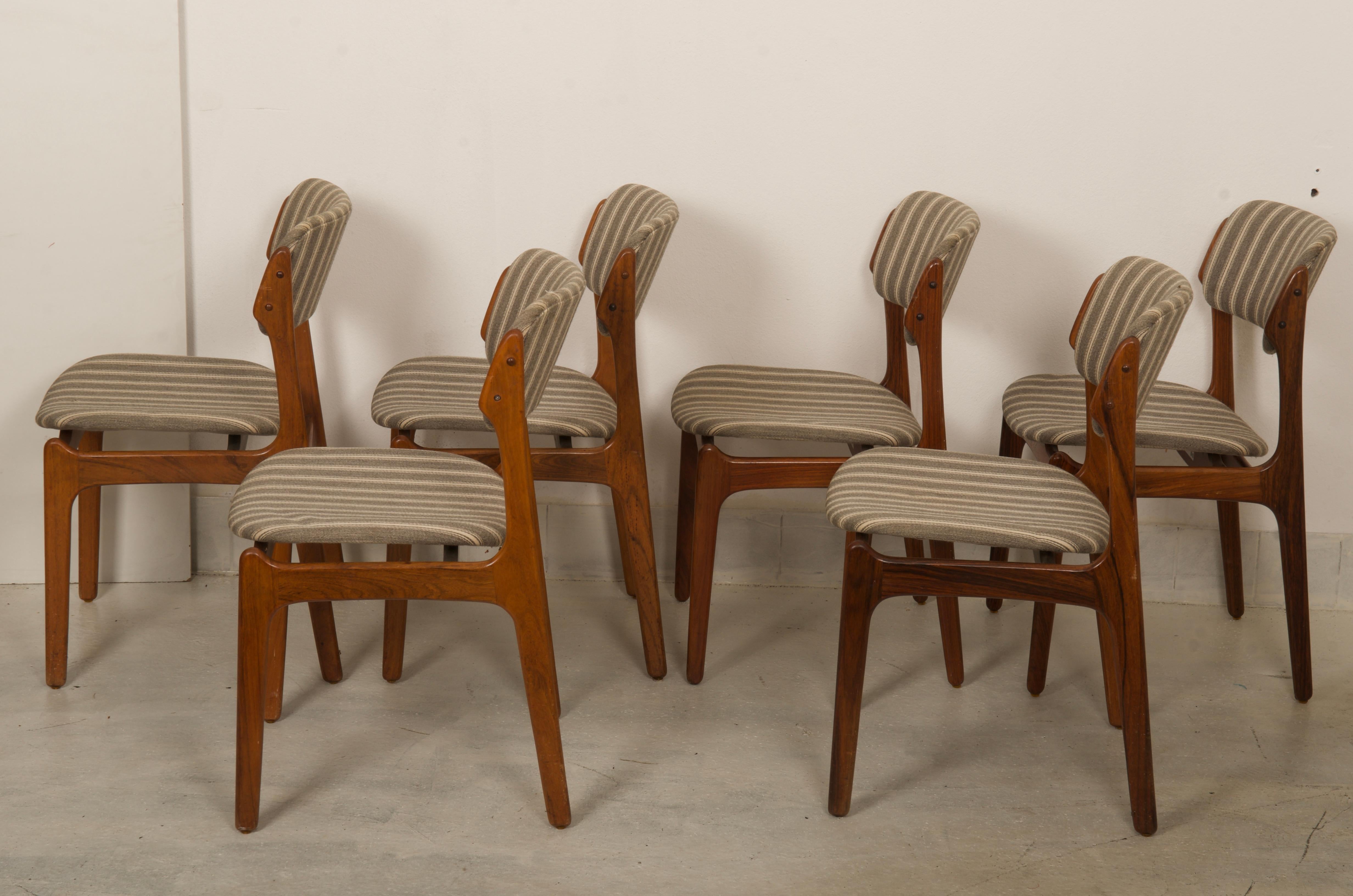 Mid-20th Century Danish Hardwood Dining Chairs OD-49 by Erik Buch For Sale