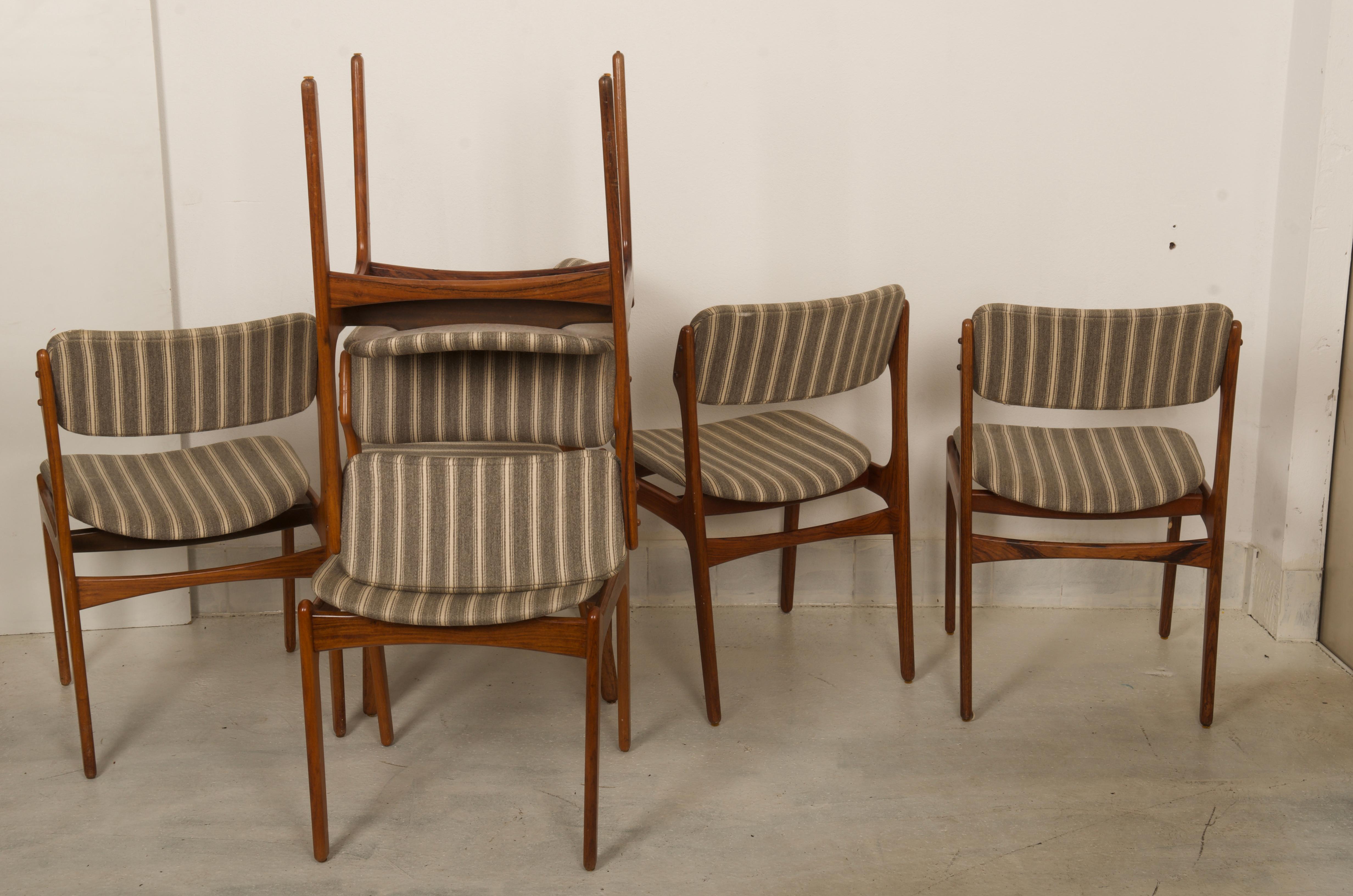 Danish Hardwood Dining Chairs OD-49 by Erik Buch For Sale 3