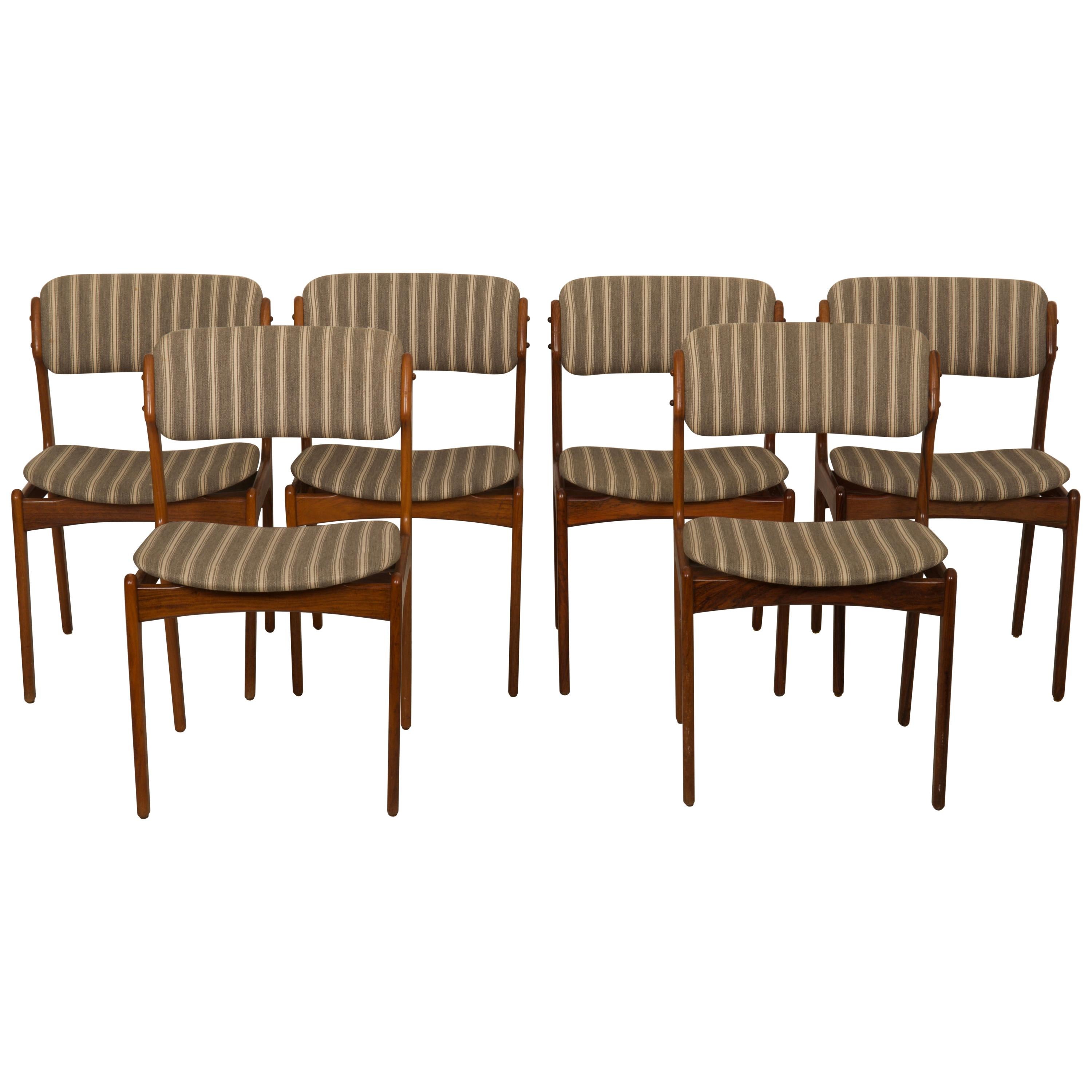 Danish Hardwood Dining Chairs OD-49 by Erik Buch For Sale