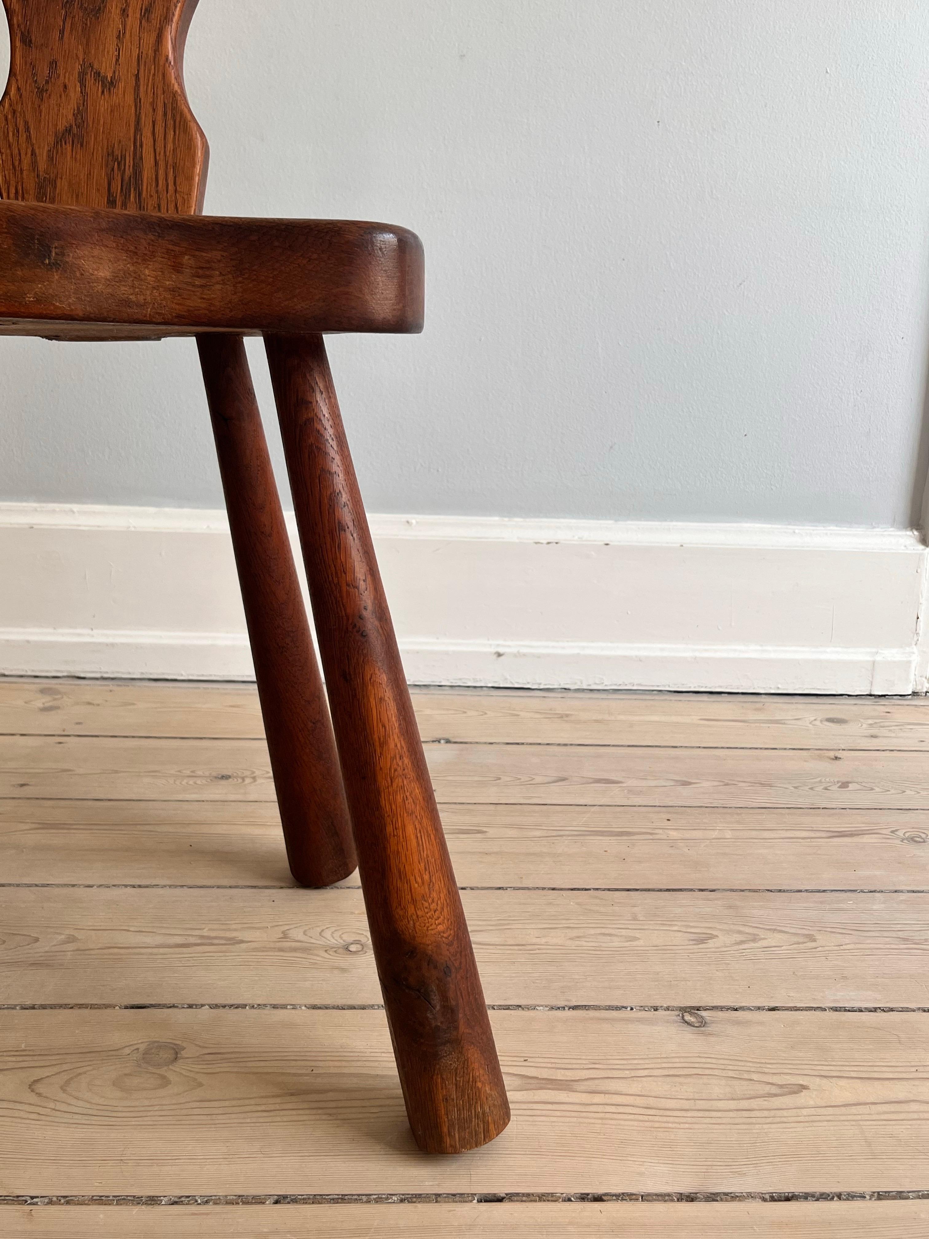 Danish heart-shaped folk chair from the 1920s For Sale 5