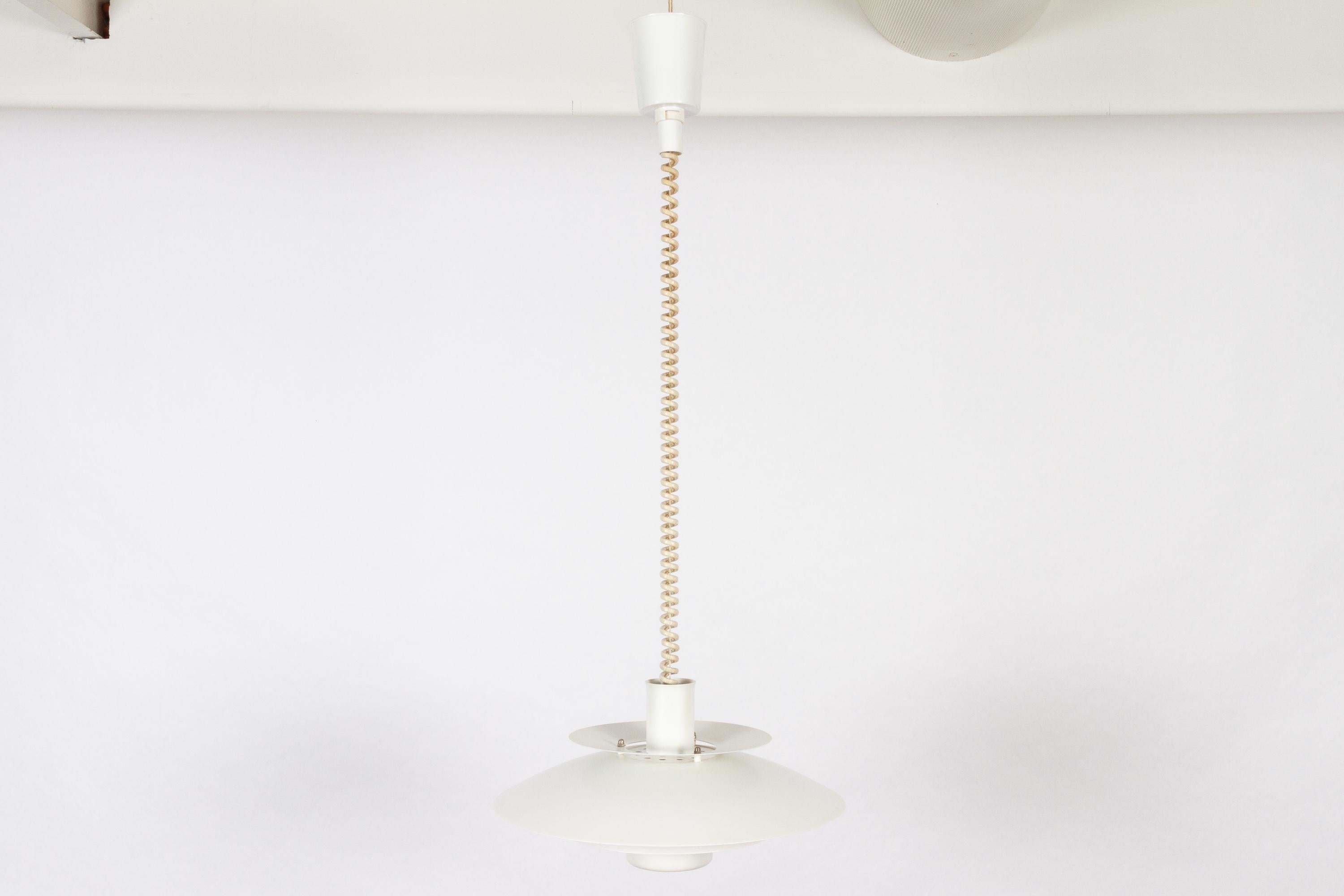 Danish Height Adjustable Ceiling Pendant by Form-Light, 1970s In Good Condition In Asaa, DK