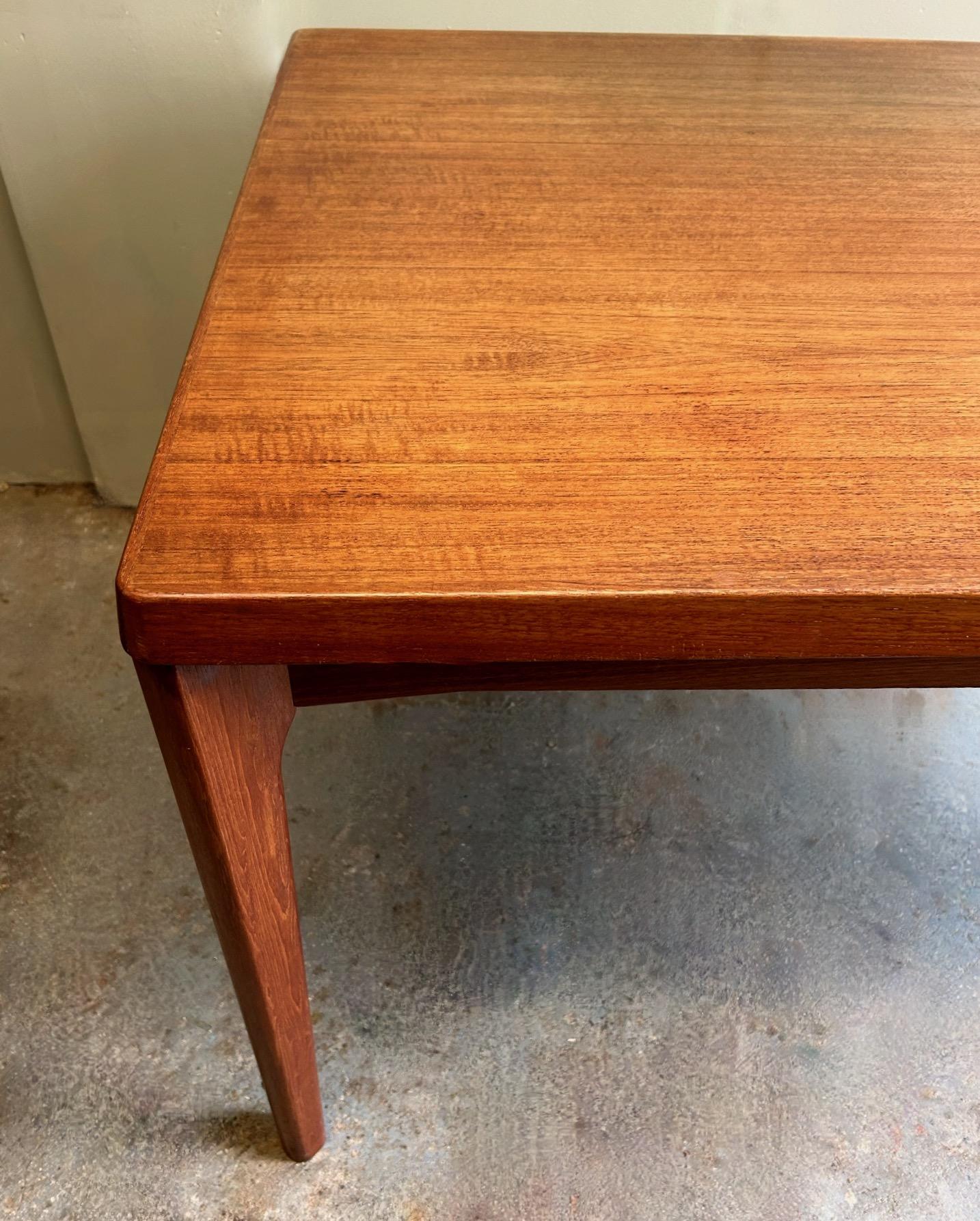 Danish Henning Kjærnulf for Vejle Møbelfabrik Teak Extending Dining Table 1960s For Sale 7