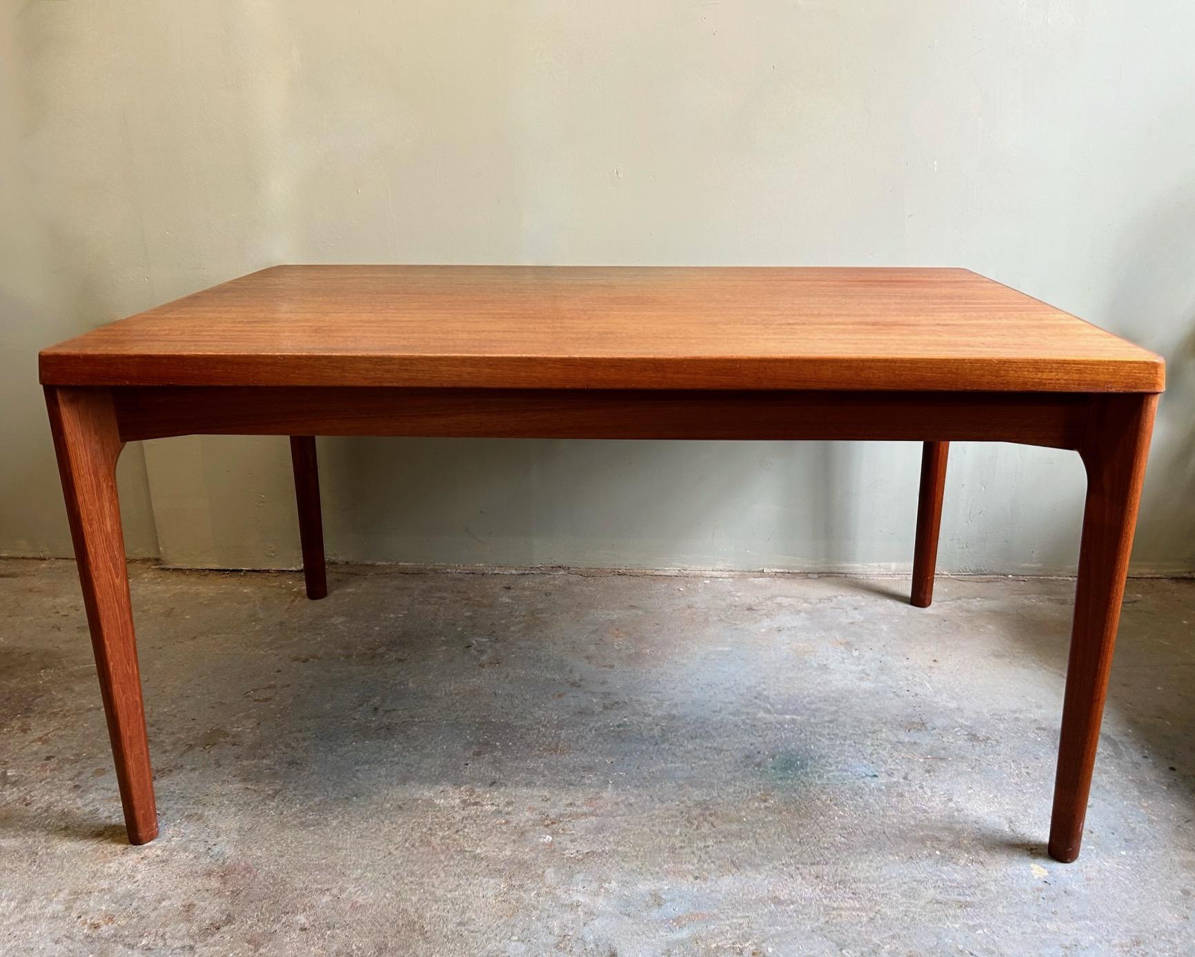 Danish Henning Kjærnulf for Vejle Møbelfabrik Teak Extending Dining Table 1960s For Sale 8