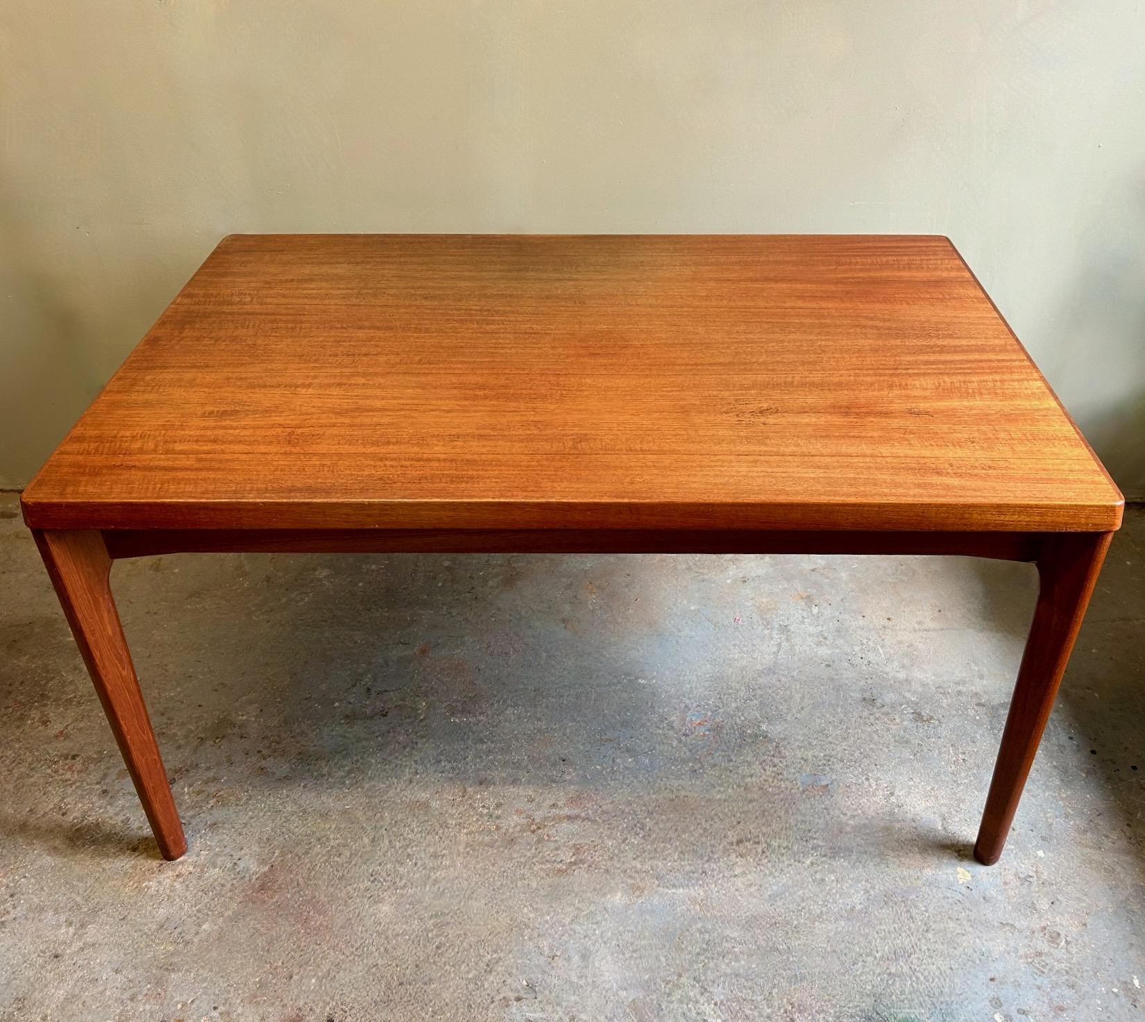 Danish Henning Kjærnulf for Vejle Møbelfabrik Teak Extending Dining Table 1960s For Sale 9