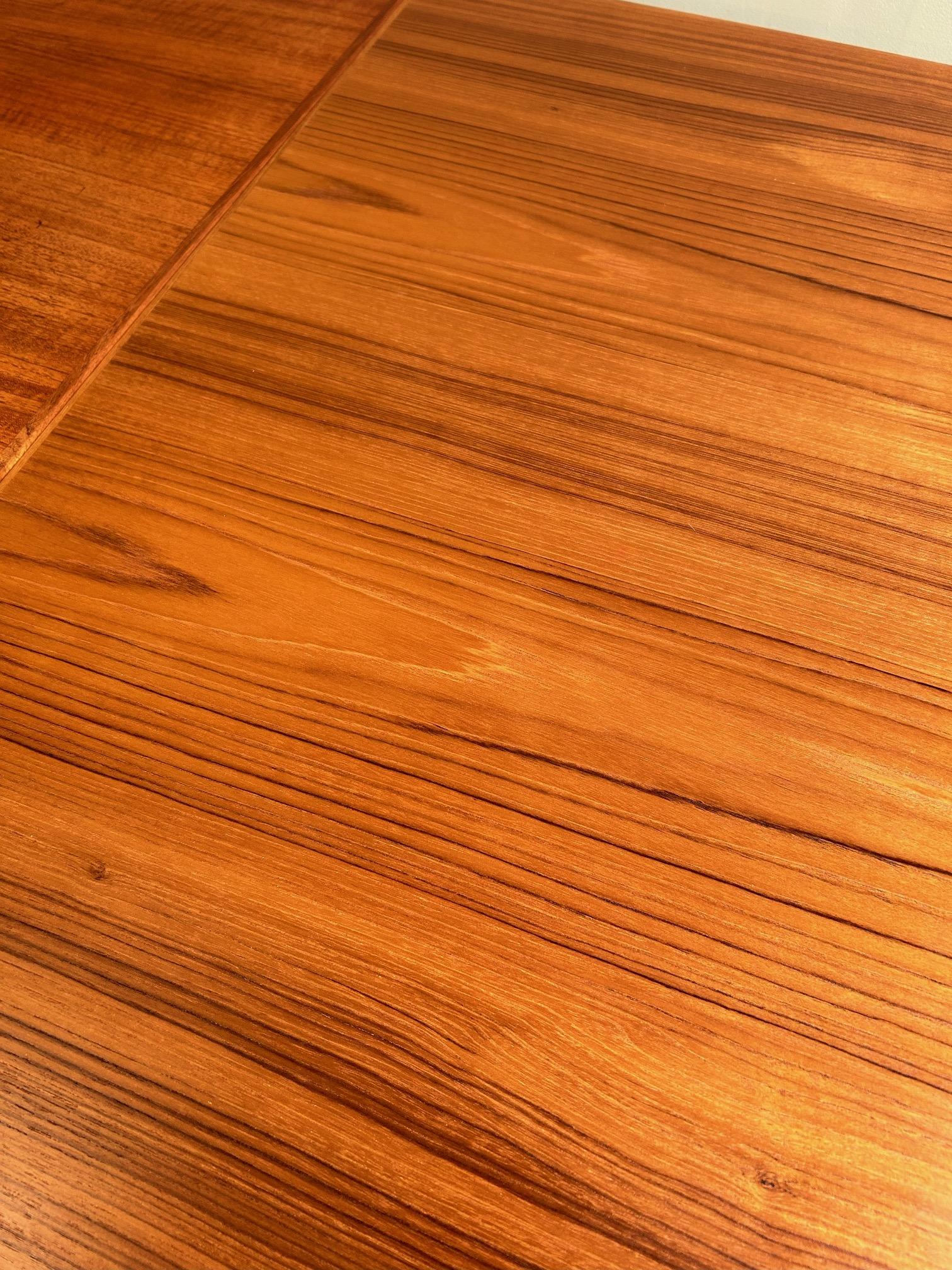 Danish Henning Kjærnulf for Vejle Møbelfabrik Teak Extending Dining Table 1960s For Sale 11