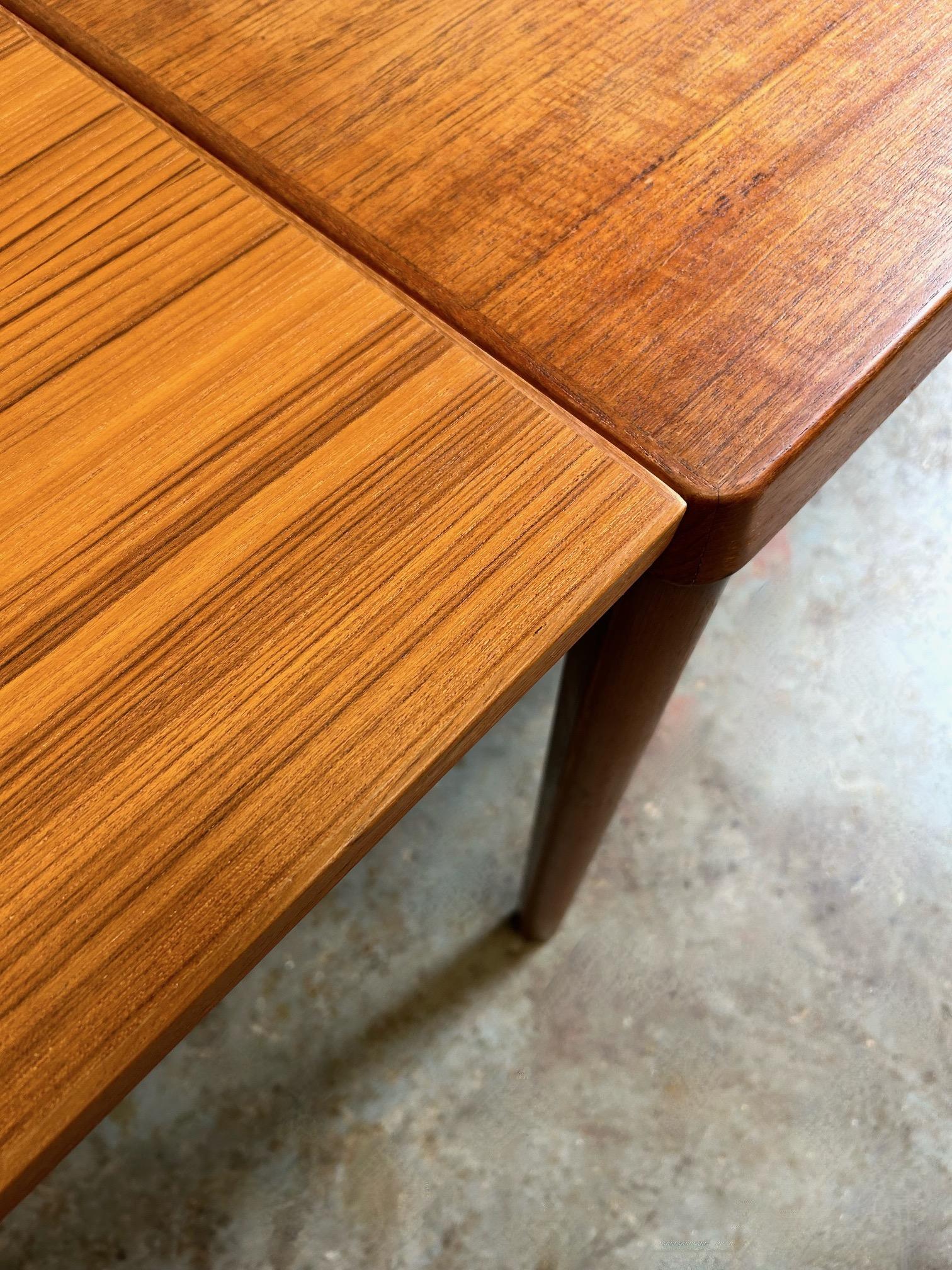 Danish Henning Kjærnulf for Vejle Møbelfabrik Teak Extending Dining Table 1960s For Sale 12