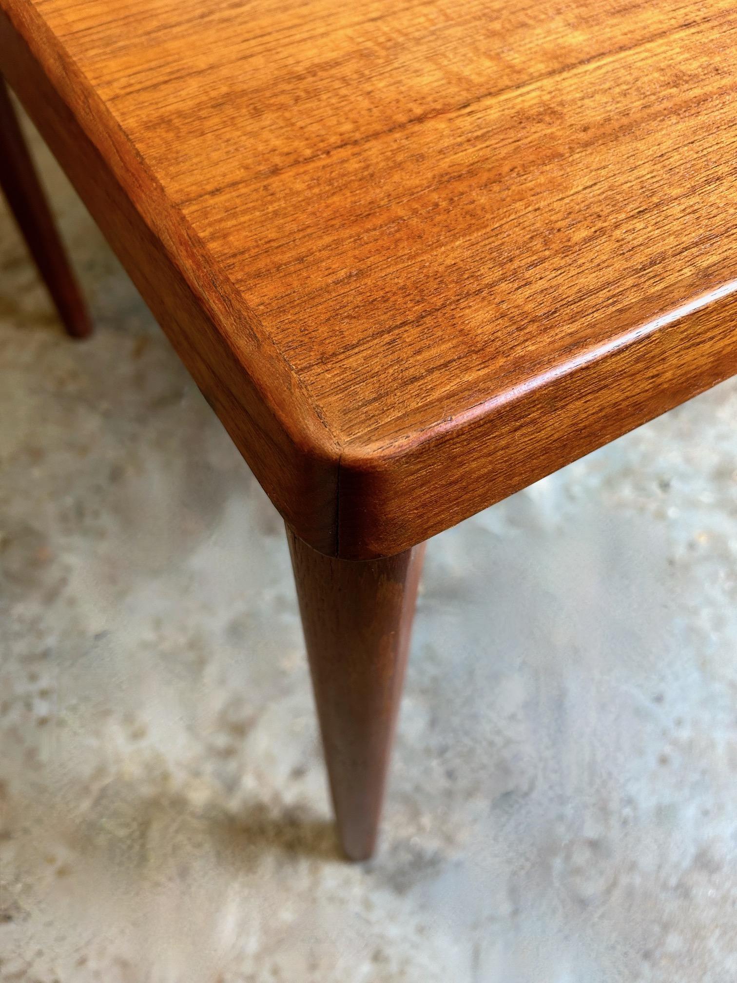Danish Henning Kjærnulf for Vejle Møbelfabrik Teak Extending Dining Table 1960s For Sale 1