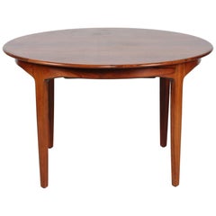 Vintage Danish Henning Kjærnulf Round Rosewood Dining Table Model 62 by Sorø Stolefabrik