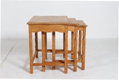 Set di tavolini in stile danese Henning Kjærnulf in Oak massiccio, anni '70