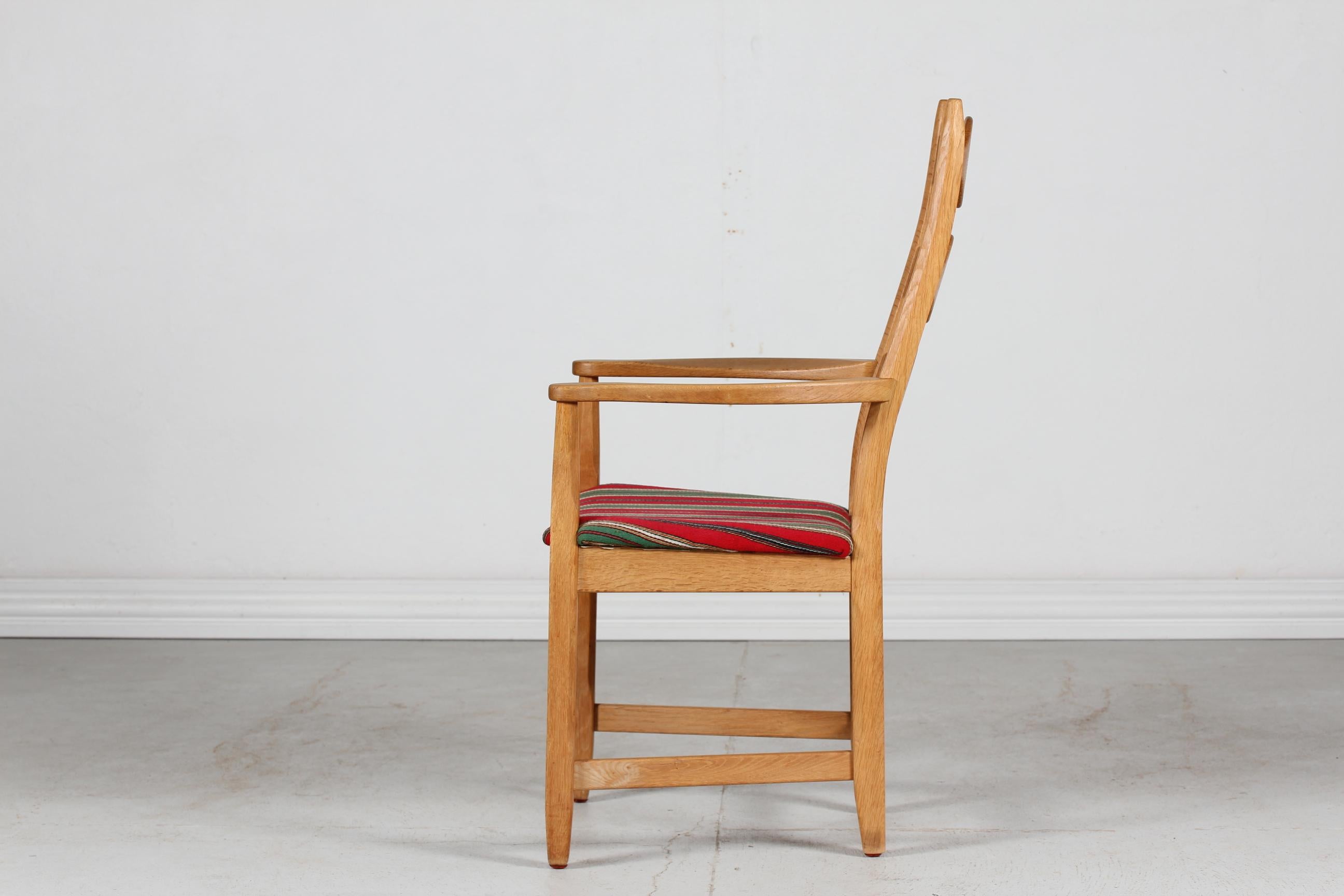 Woodwork Danish Henning Kjærnulf Style Tall Sculptural Chair Oak Brutalist 1970s