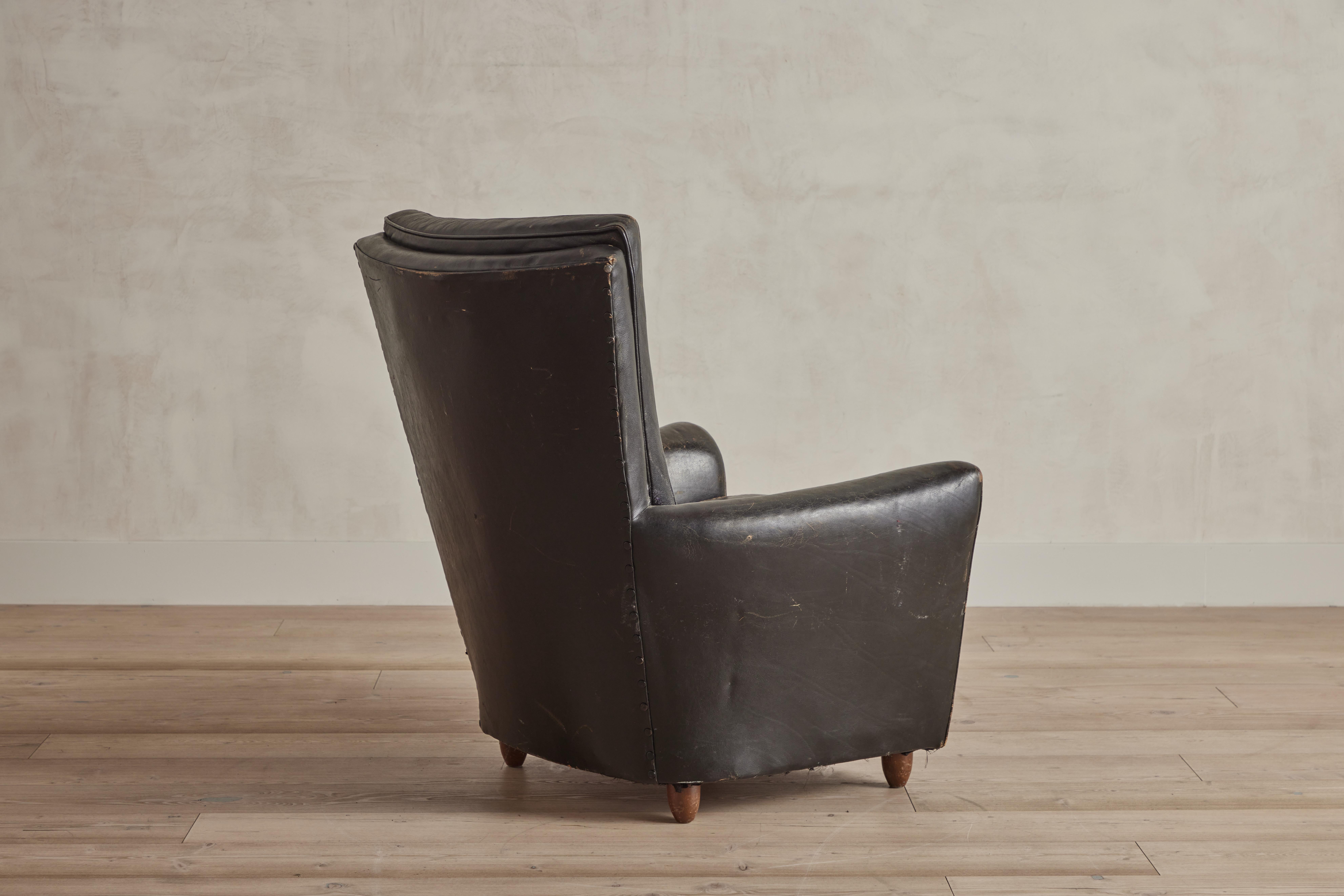 Leather Danish High Back Chair