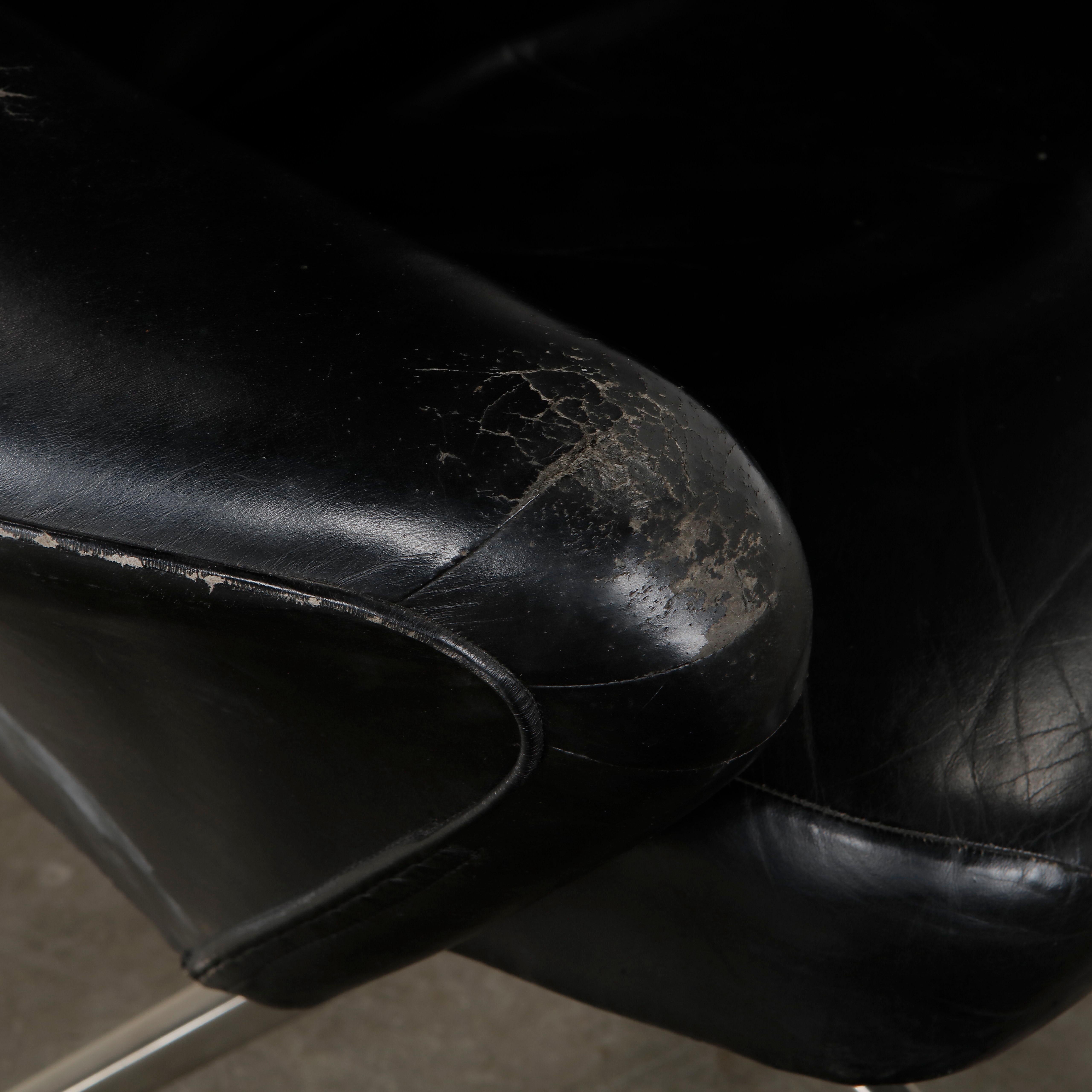 Chaise de direction danoise à dossier haut, années 1960 en vente 3