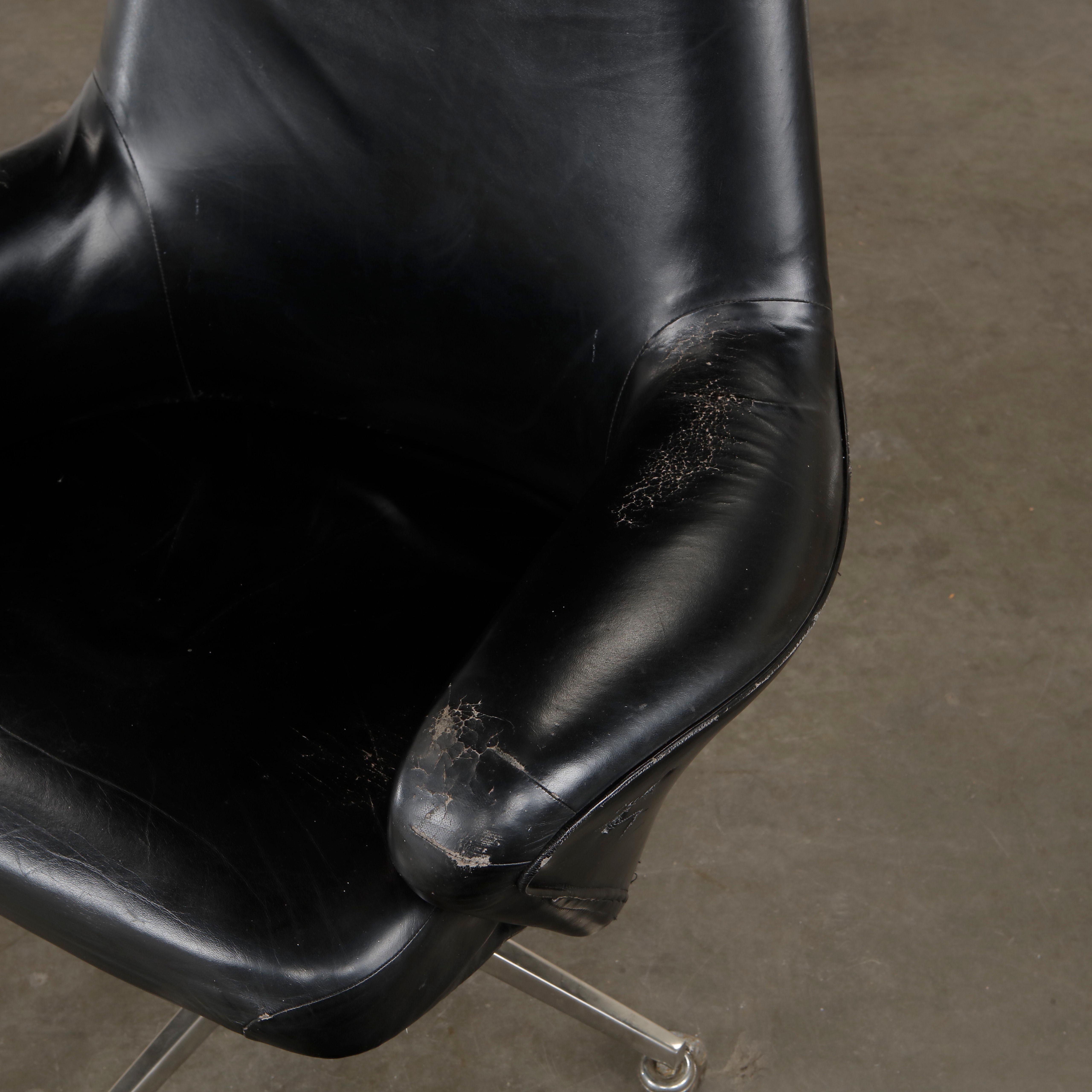 Chaise de direction danoise à dossier haut, années 1960 en vente 4