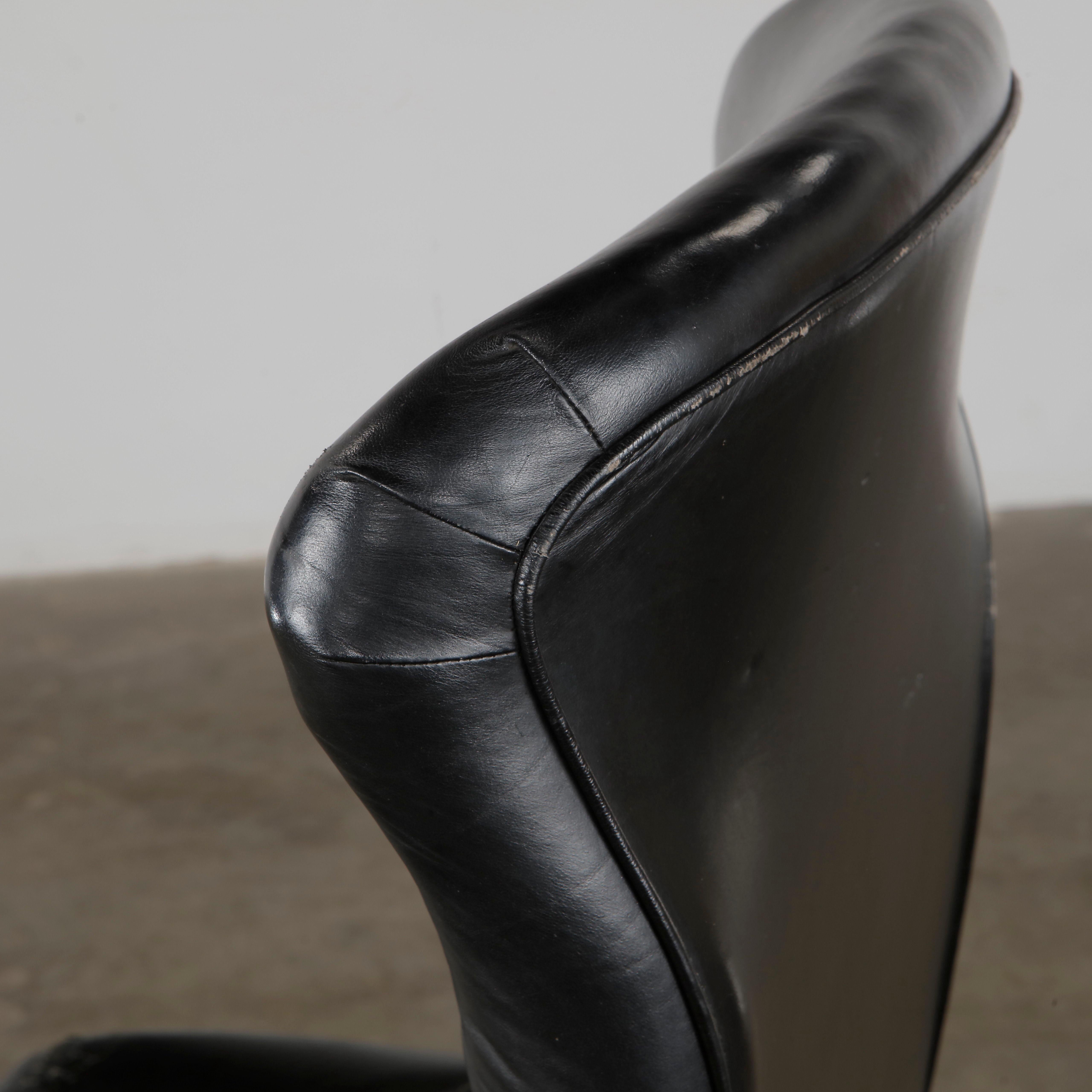 Chaise de direction danoise à dossier haut, années 1960 en vente 5