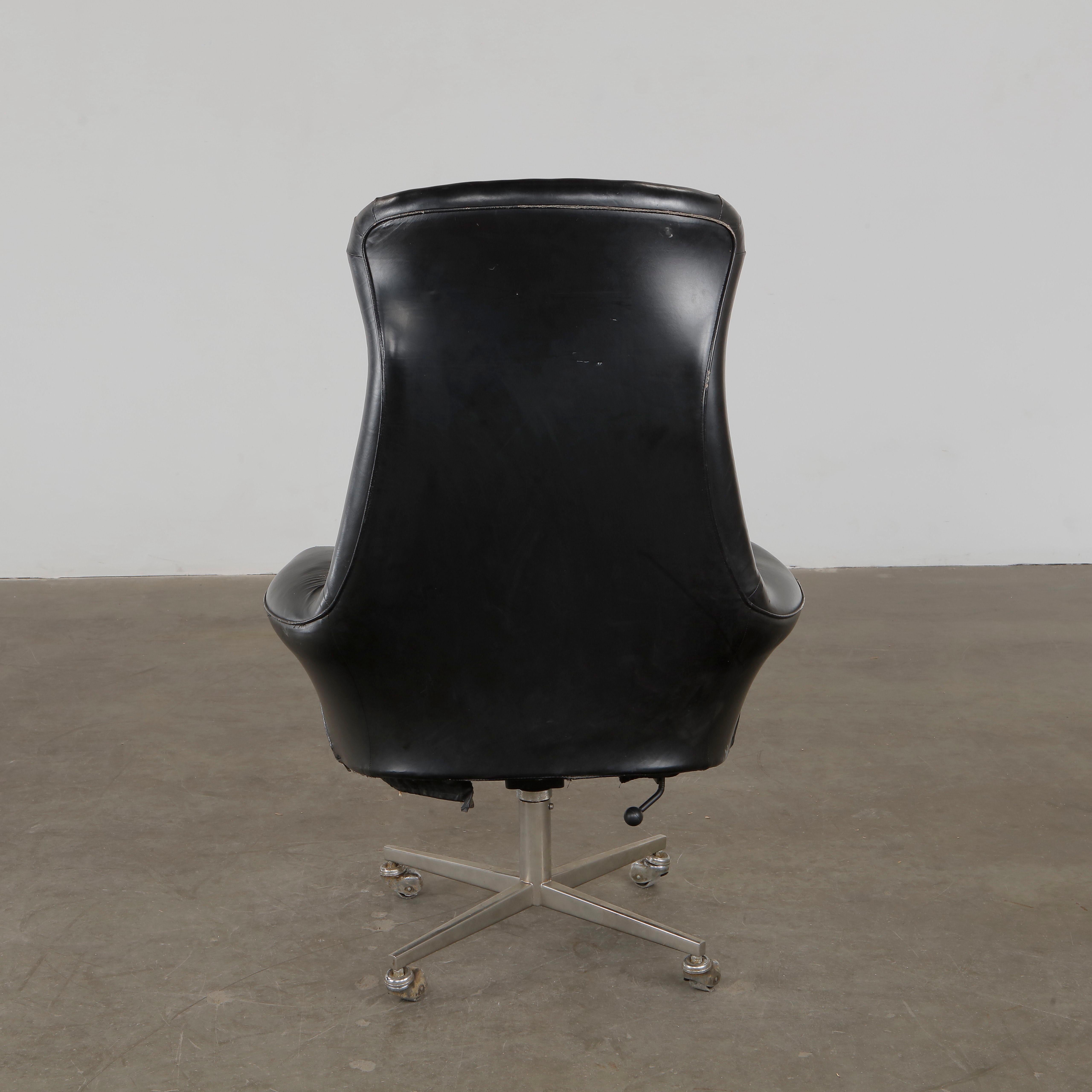 Milieu du XXe siècle Chaise de direction danoise à dossier haut, années 1960 en vente