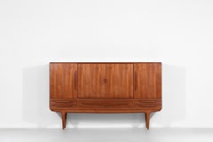 Danish High Sideboard by Johannes Andersen Scandinavian Design Teak Buffet