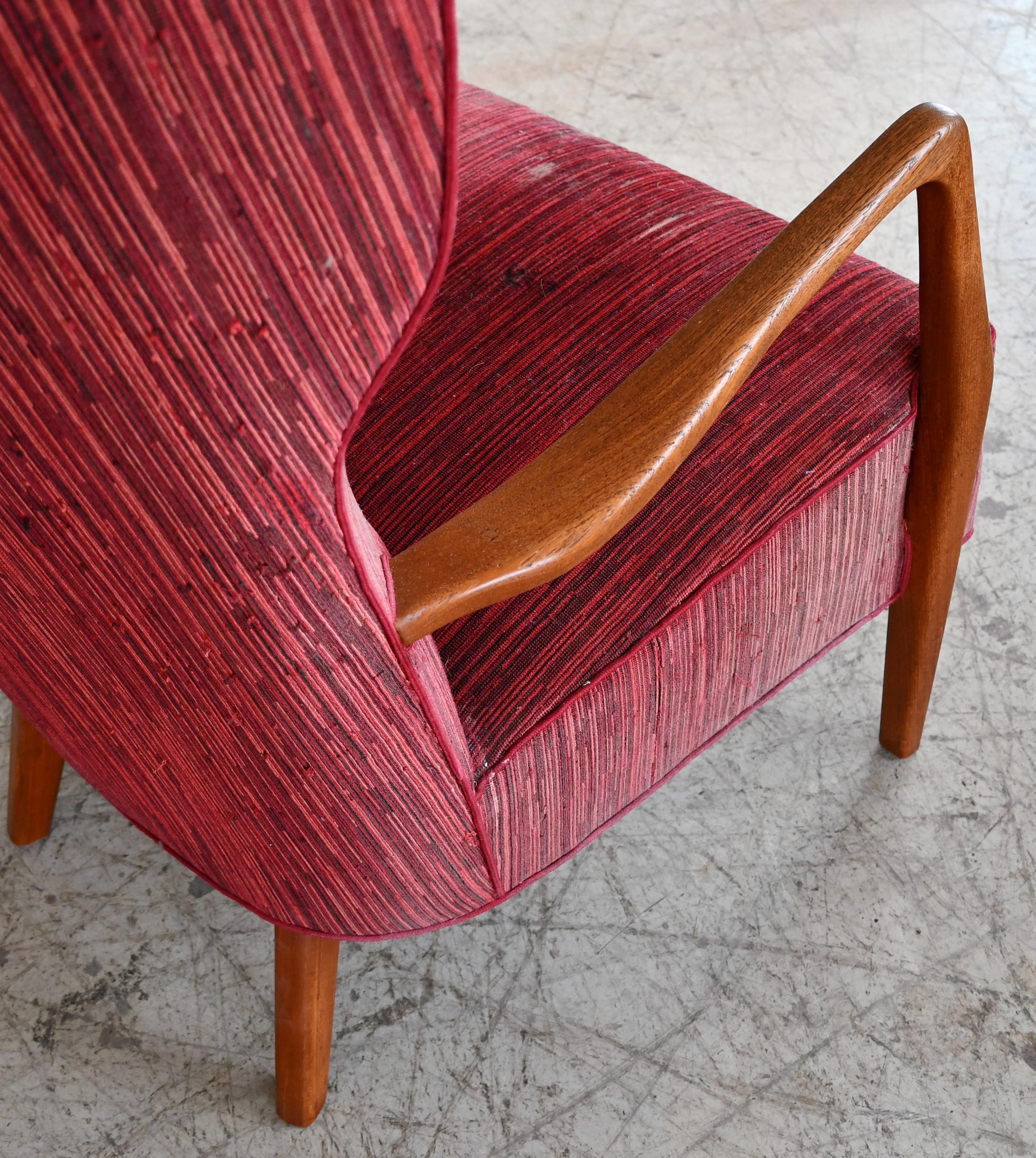 Dänischer Hochlehner-Sessel von Peter Hvidt und Orla Molgaard im Angebot 2