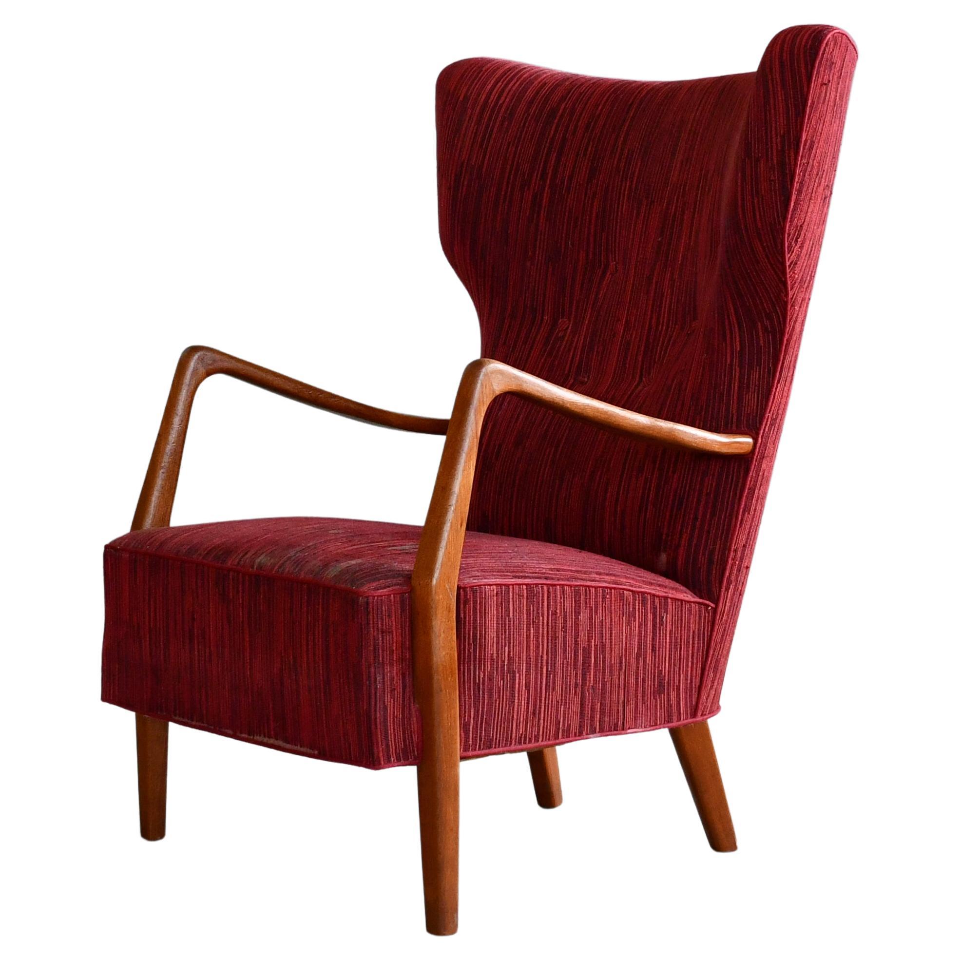Dänischer Hochlehner-Sessel von Peter Hvidt und Orla Molgaard im Angebot