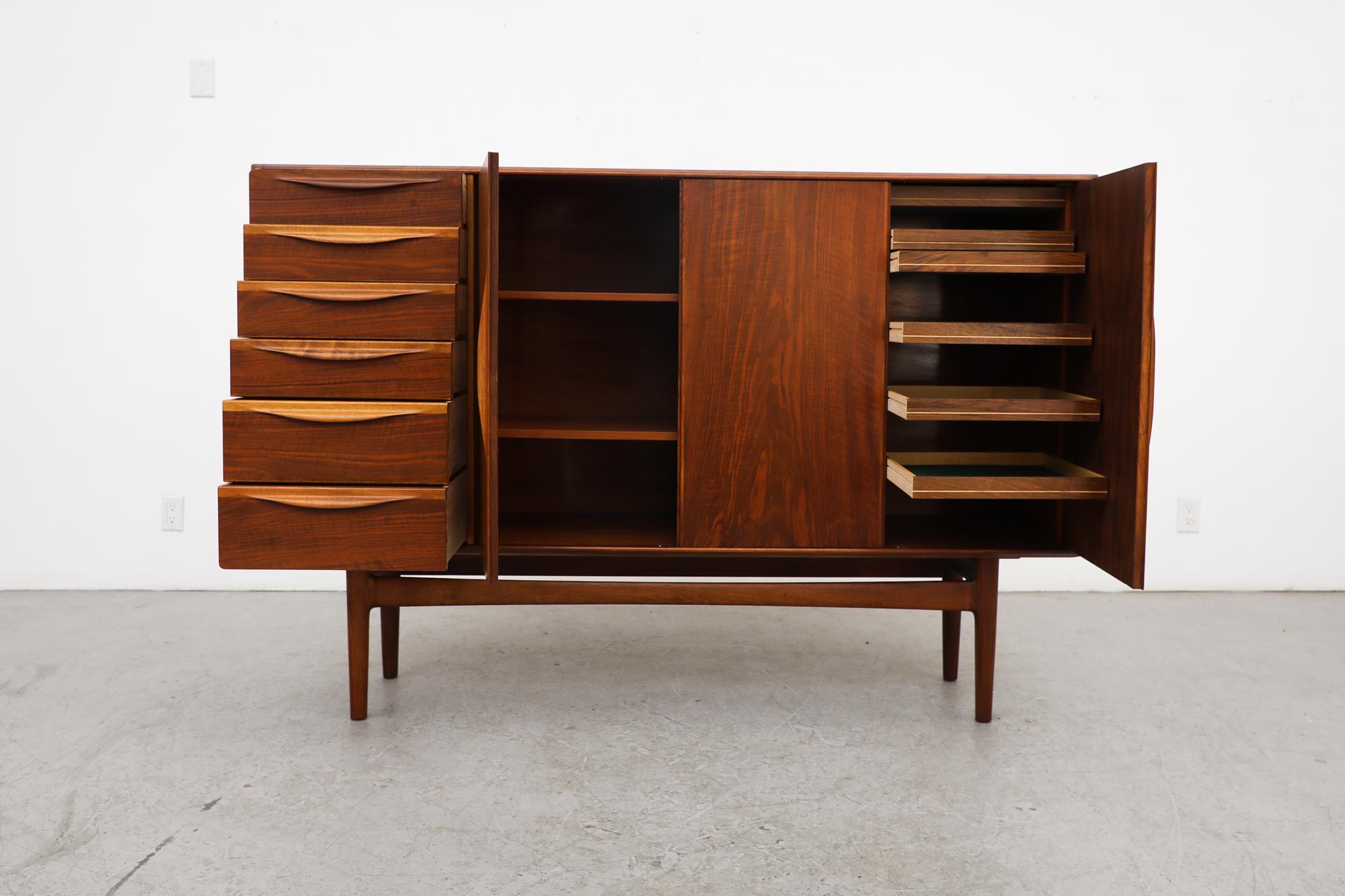 Mid-Century Modern Danish Highboard by Henry Rosengren Hanssen for Brande Mobelindustrie, 1960's For Sale