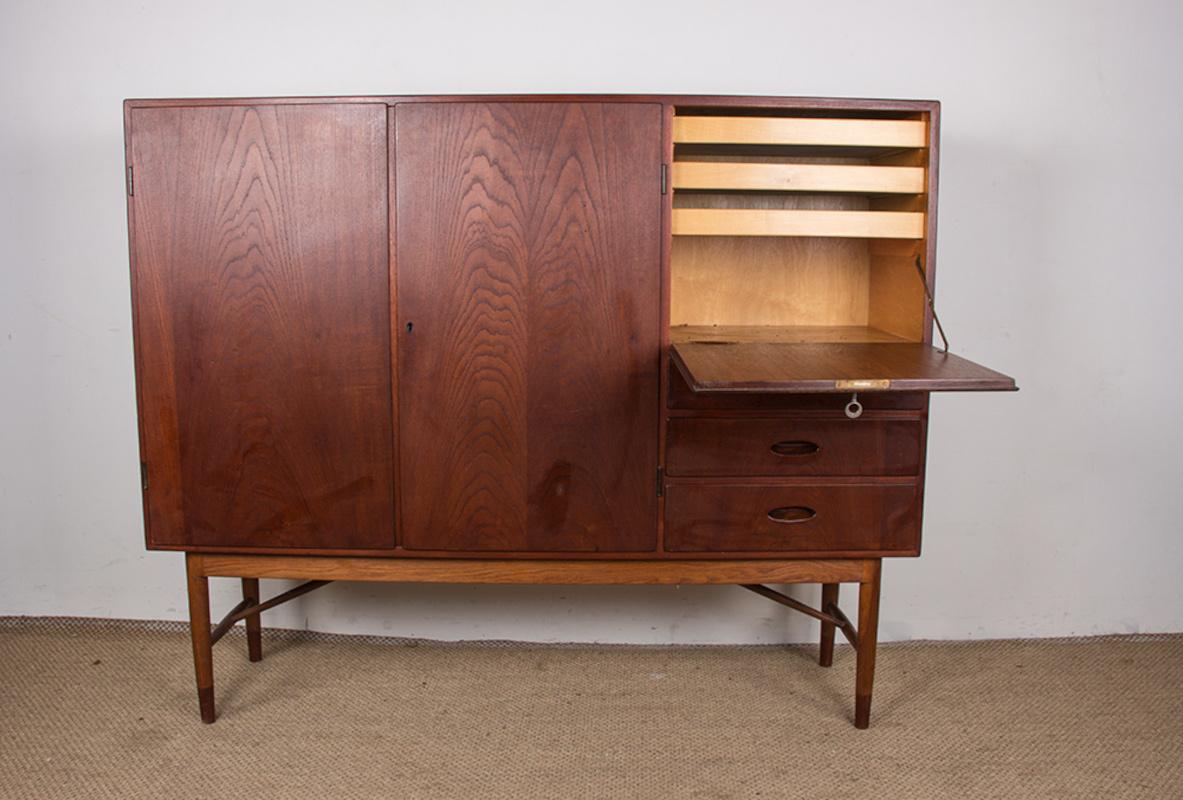 Tablero alto danés de teca y roble por Kurt Ostervig para Randers Mobelfabrik 1960. Abedul en venta