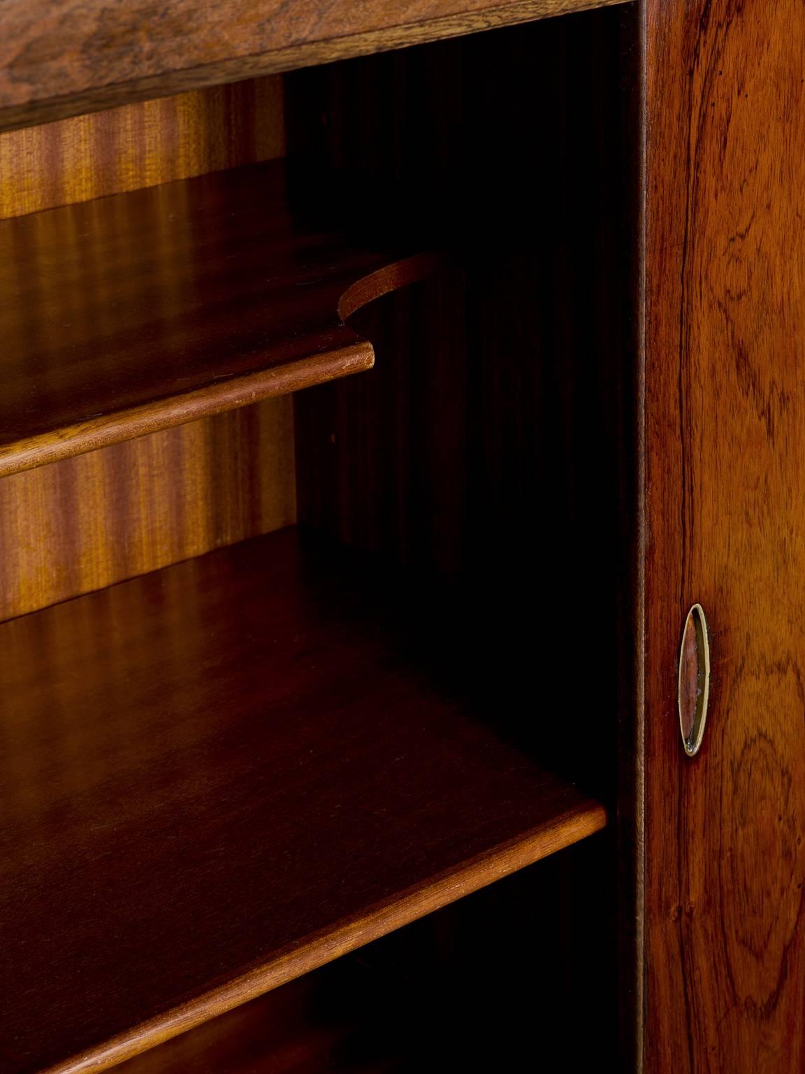 Danish Highboard with Rosewood and Brass, Denmark, 1950s 2