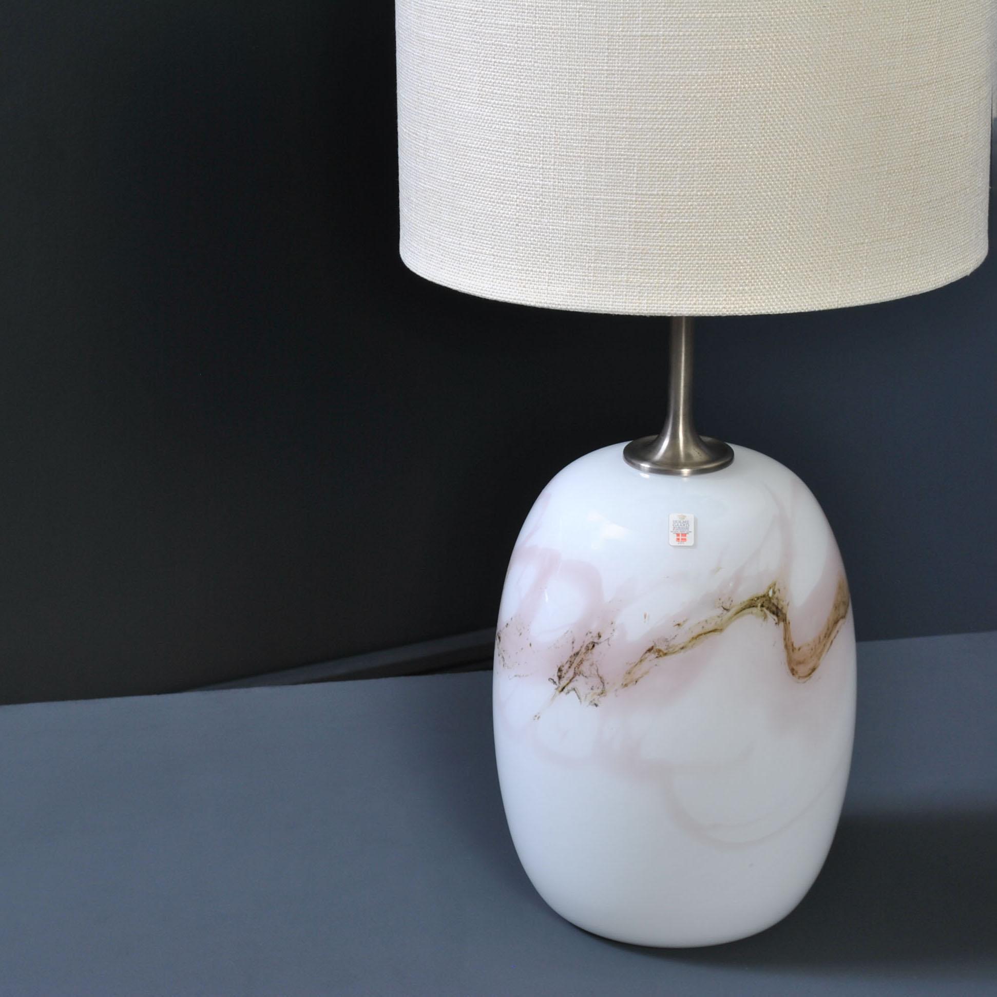 Scandinavian Modern Danish Holmegaard Glass Table Lamp For Sale