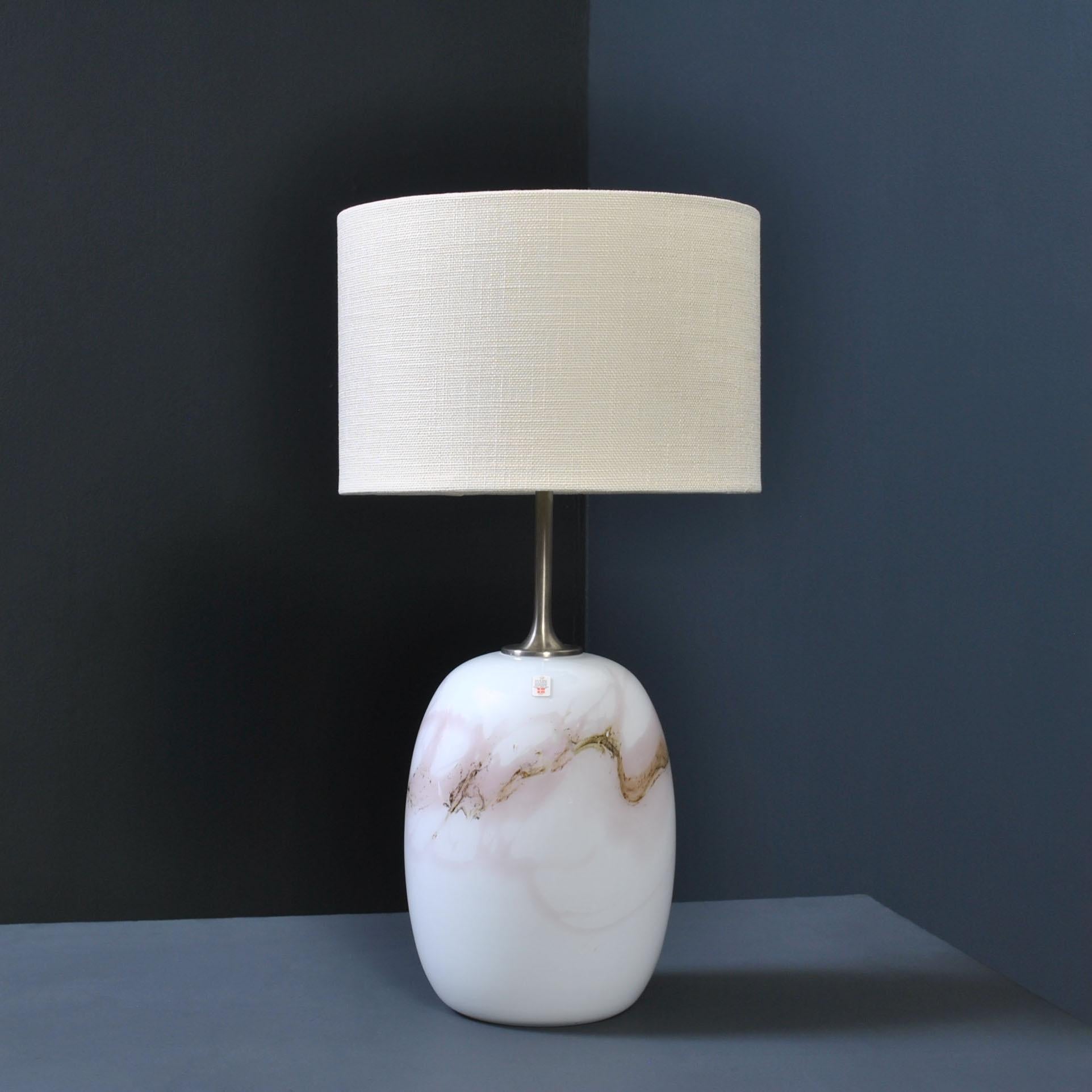 20th Century Danish Holmegaard Glass Table Lamp For Sale