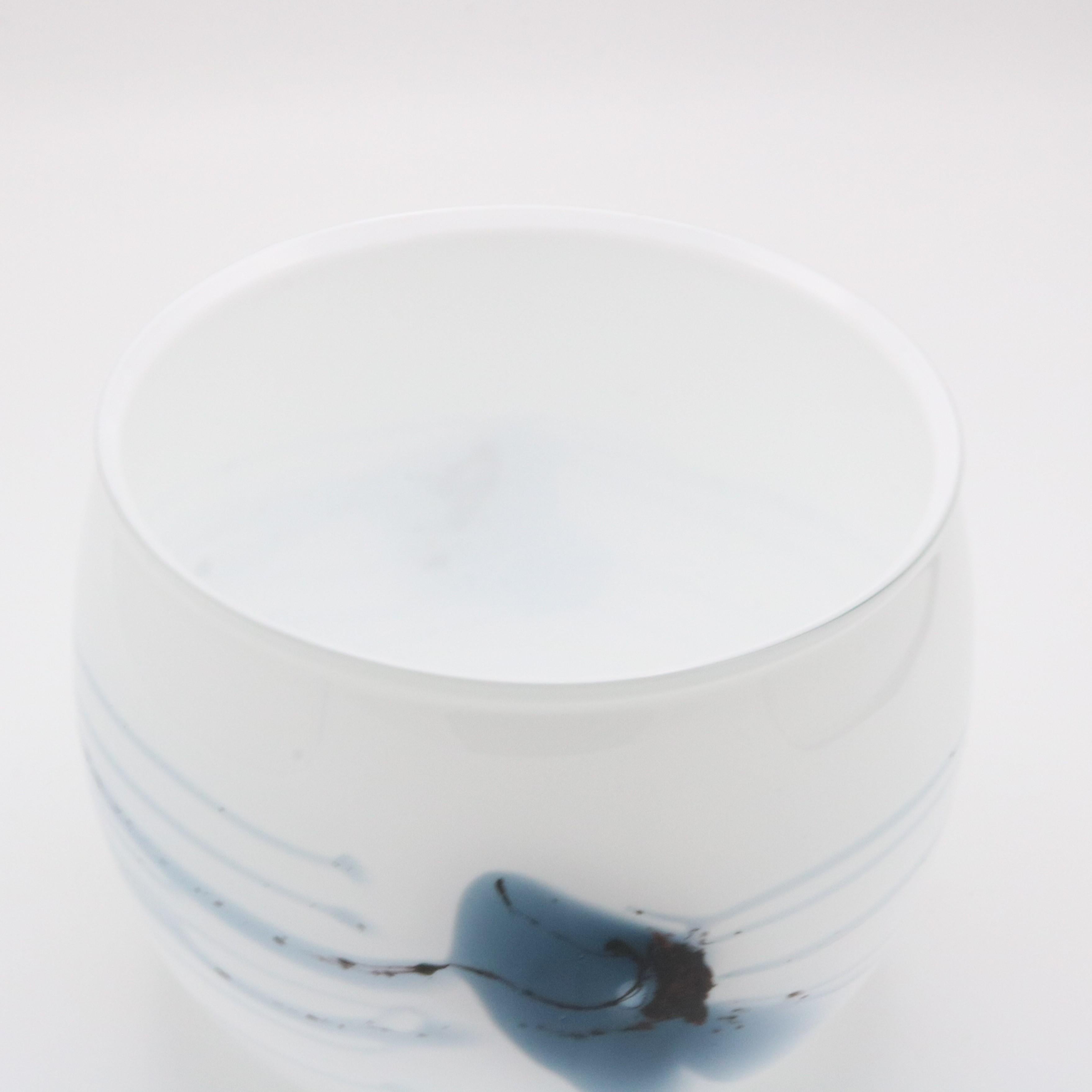 Danish Holmegaard Michael Bang Glass Cache Pot Denmark 1970 In Good Condition For Sale In New York, NY