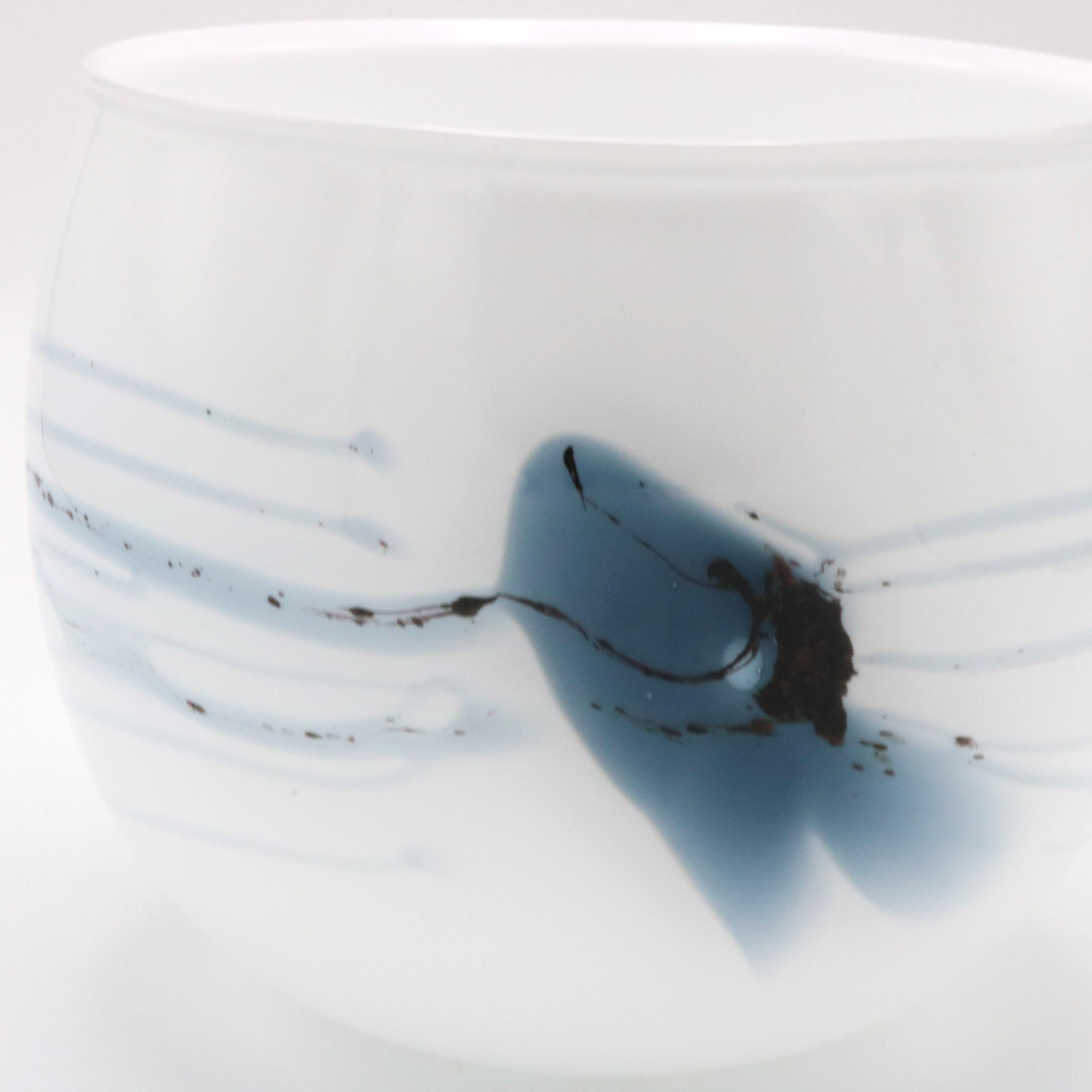 20th Century Danish Holmegaard Michael Bang Glass Cache Pot Denmark 1970 For Sale