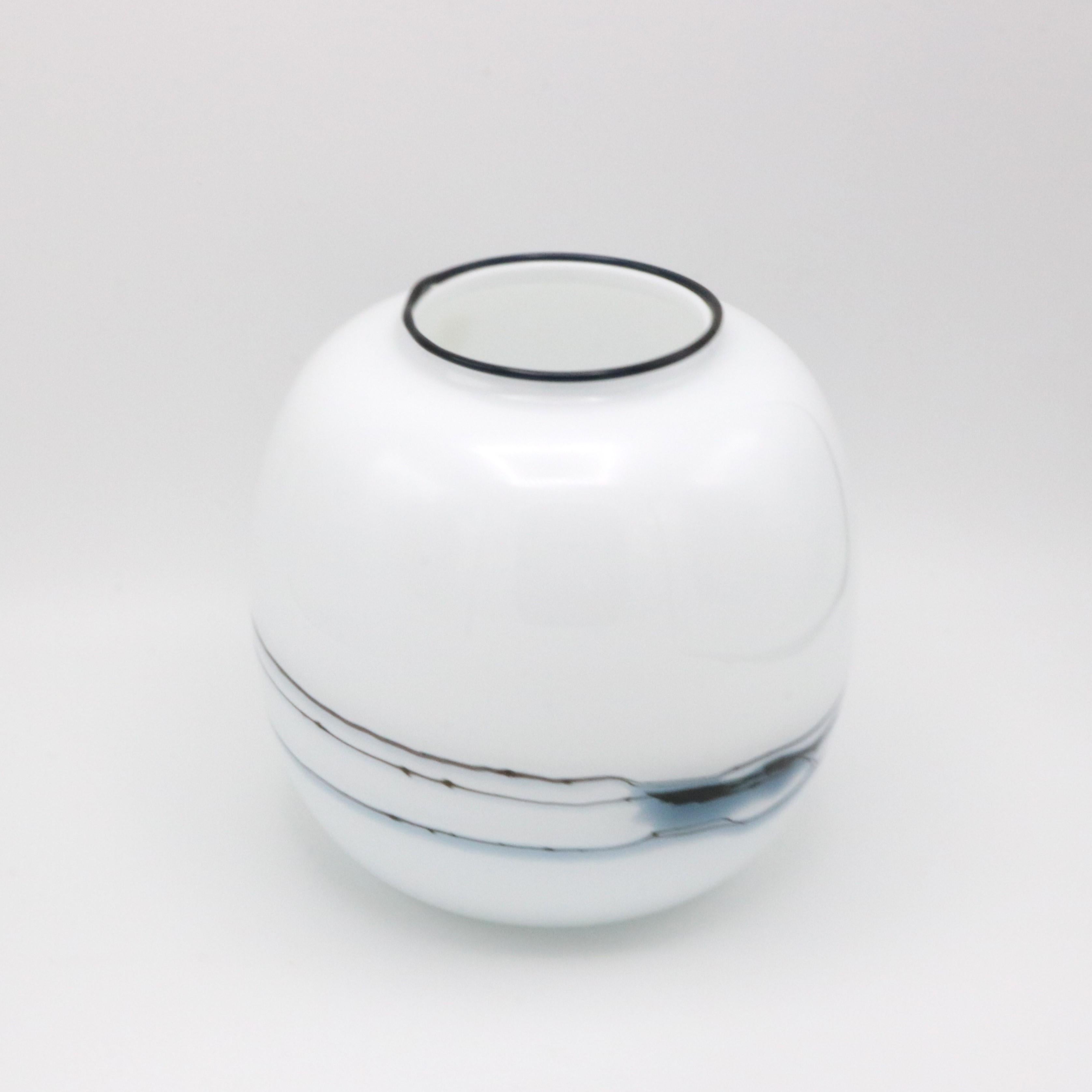 Danese Vaso di vetro danese Holmegaard Michael Bang Danimarca 1970 in vendita