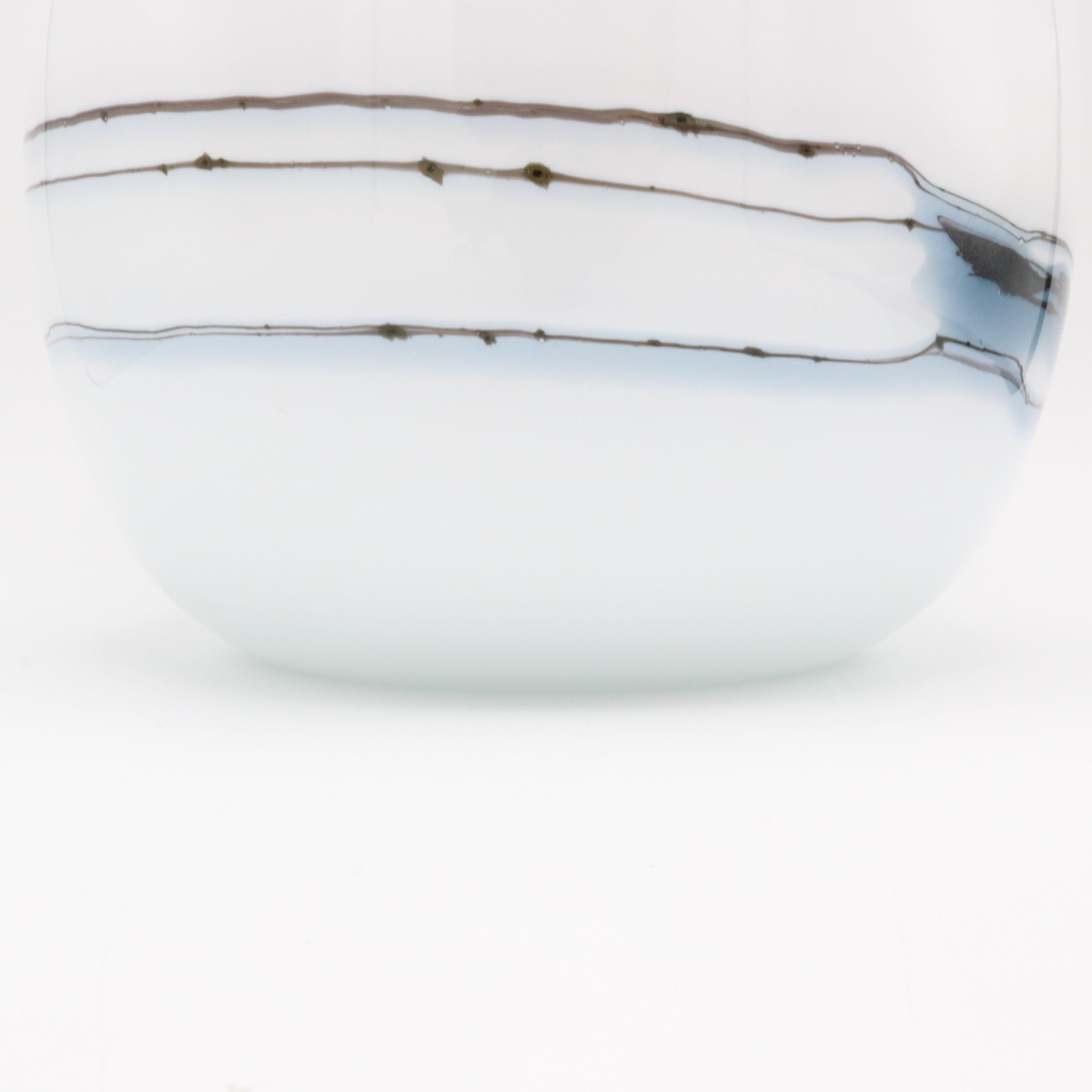 XX secolo Vaso di vetro danese Holmegaard Michael Bang Danimarca 1970 in vendita