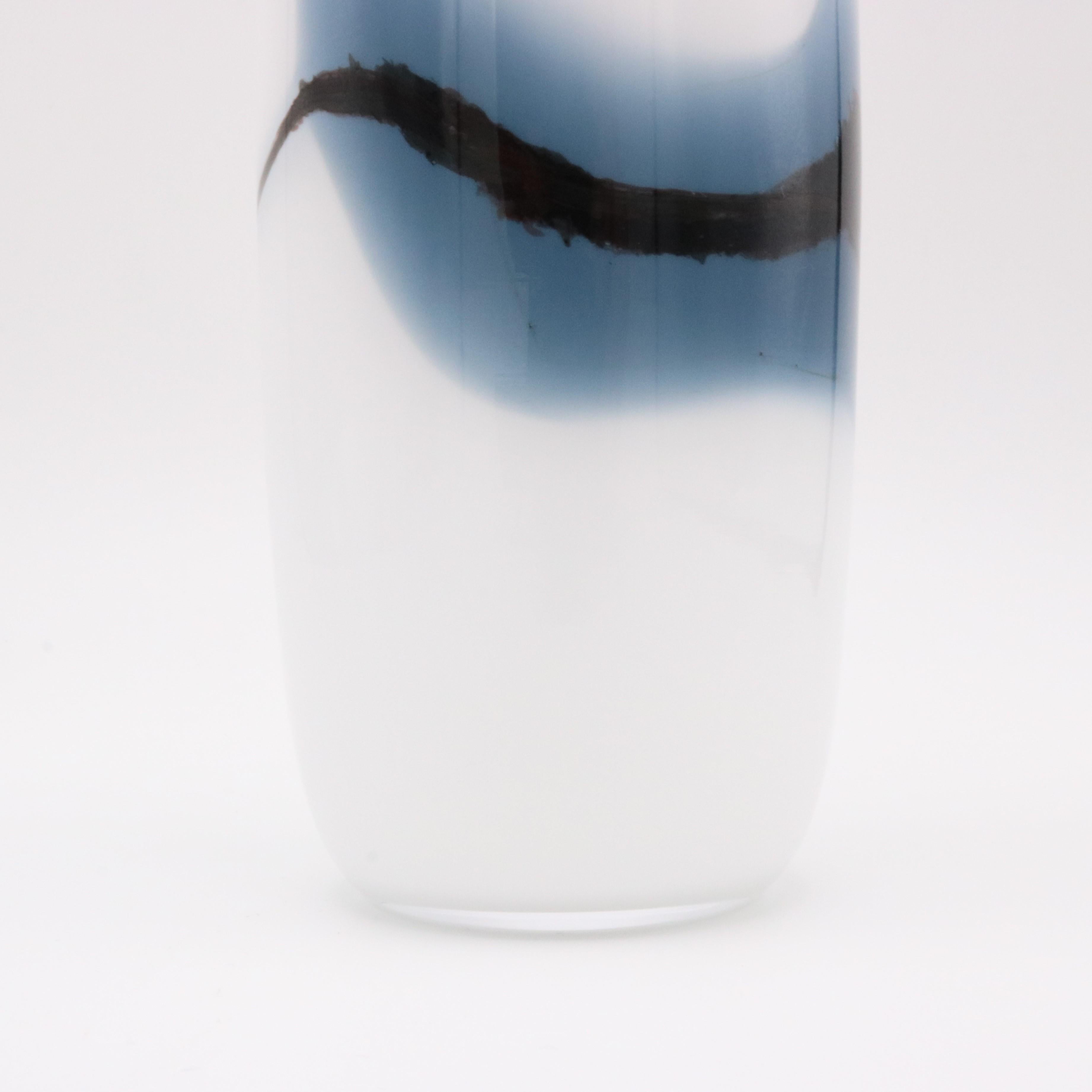 XX secolo Vaso di vetro danese Holmegaard Michael Bang Danimarca 1970 in vendita