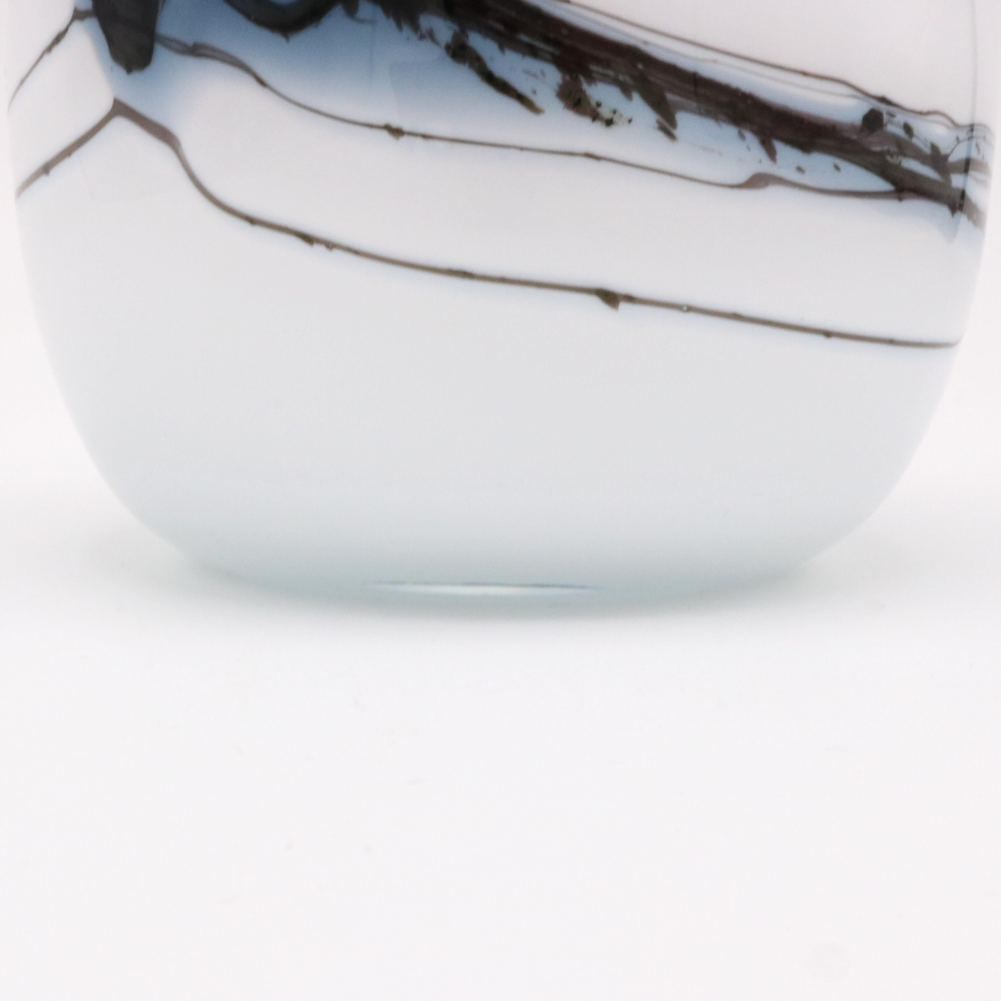 XX secolo Vaso di vetro danese Holmegaard Michael Bang Danimarca 1970 in vendita